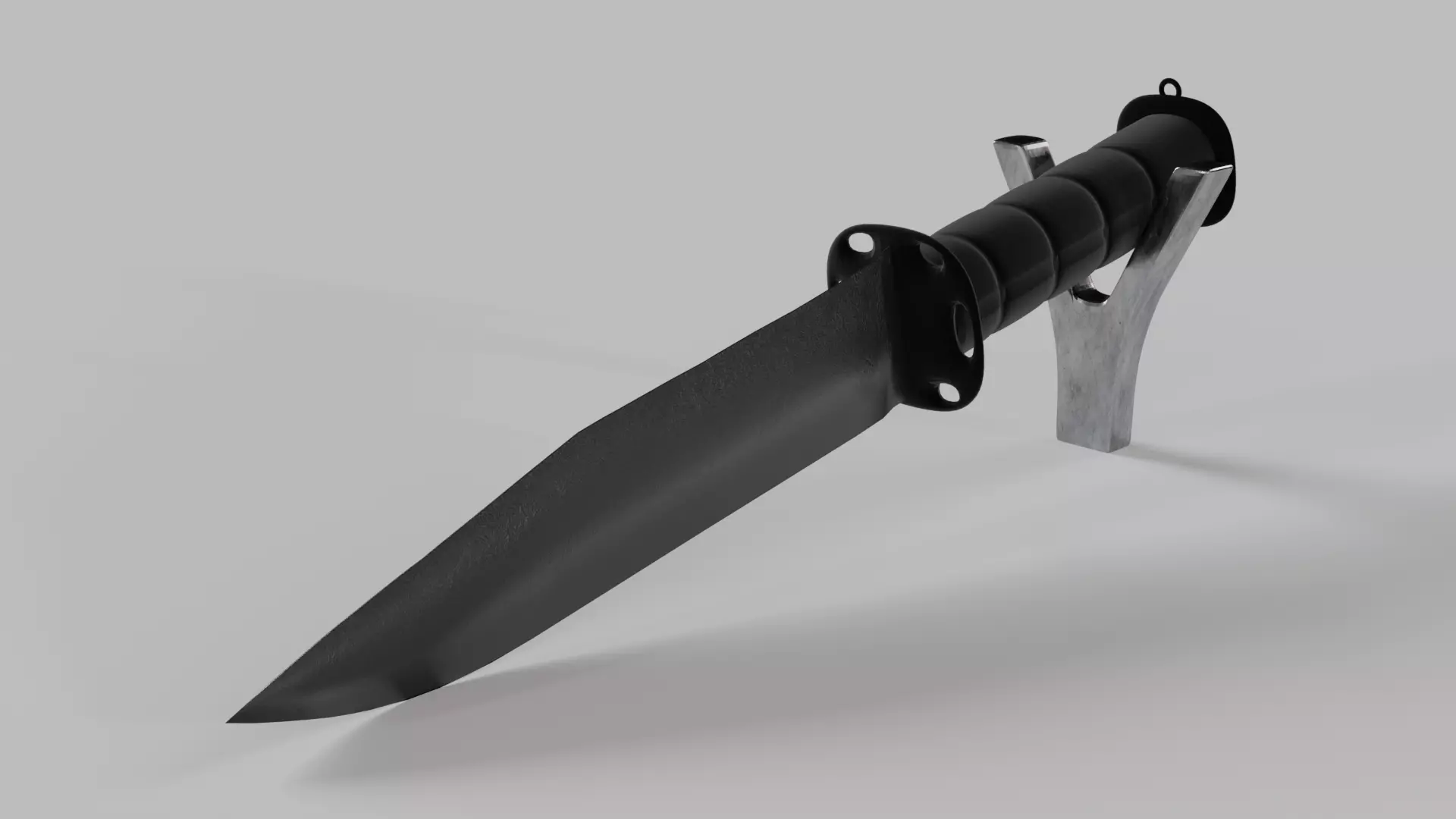 Knife M9 Black 3D model_0