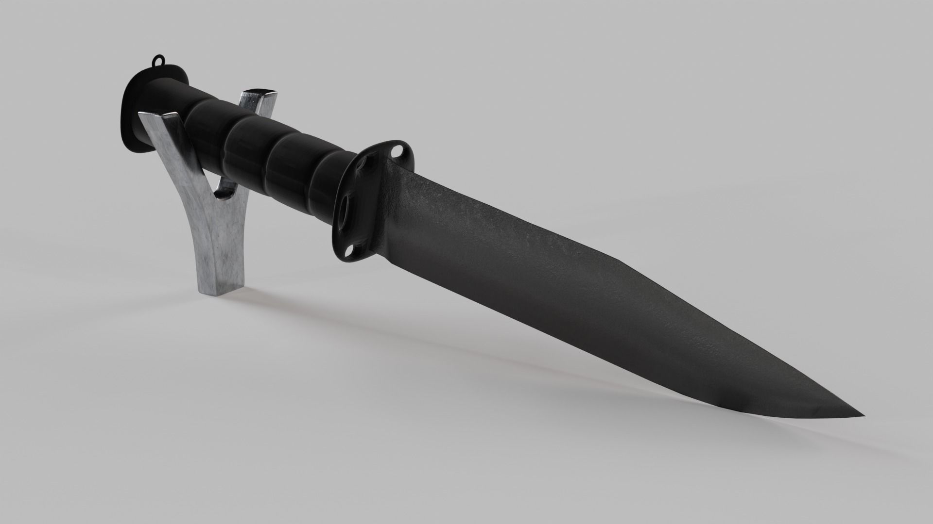 Knife M9 Black 3D model_1