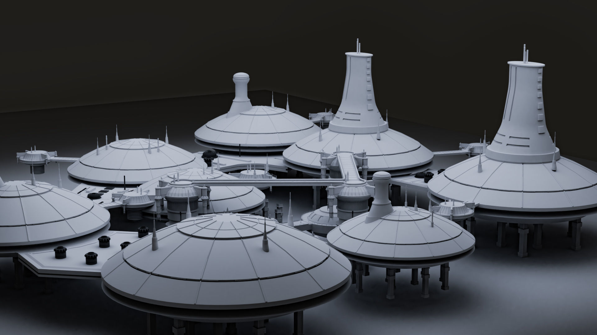 Star Wars Kamino City 3D model_2