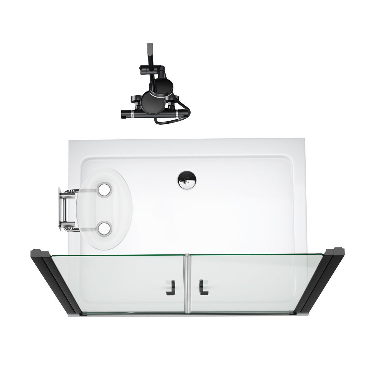 Cabin showers Radaway set 163 3D model_16