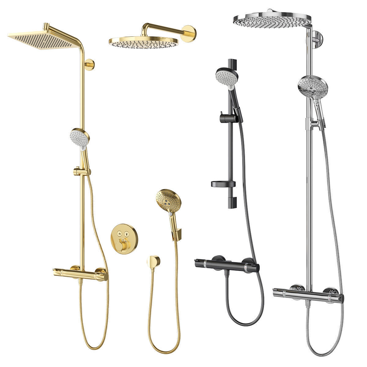 Cabin showers Radaway set 163 3D model_9