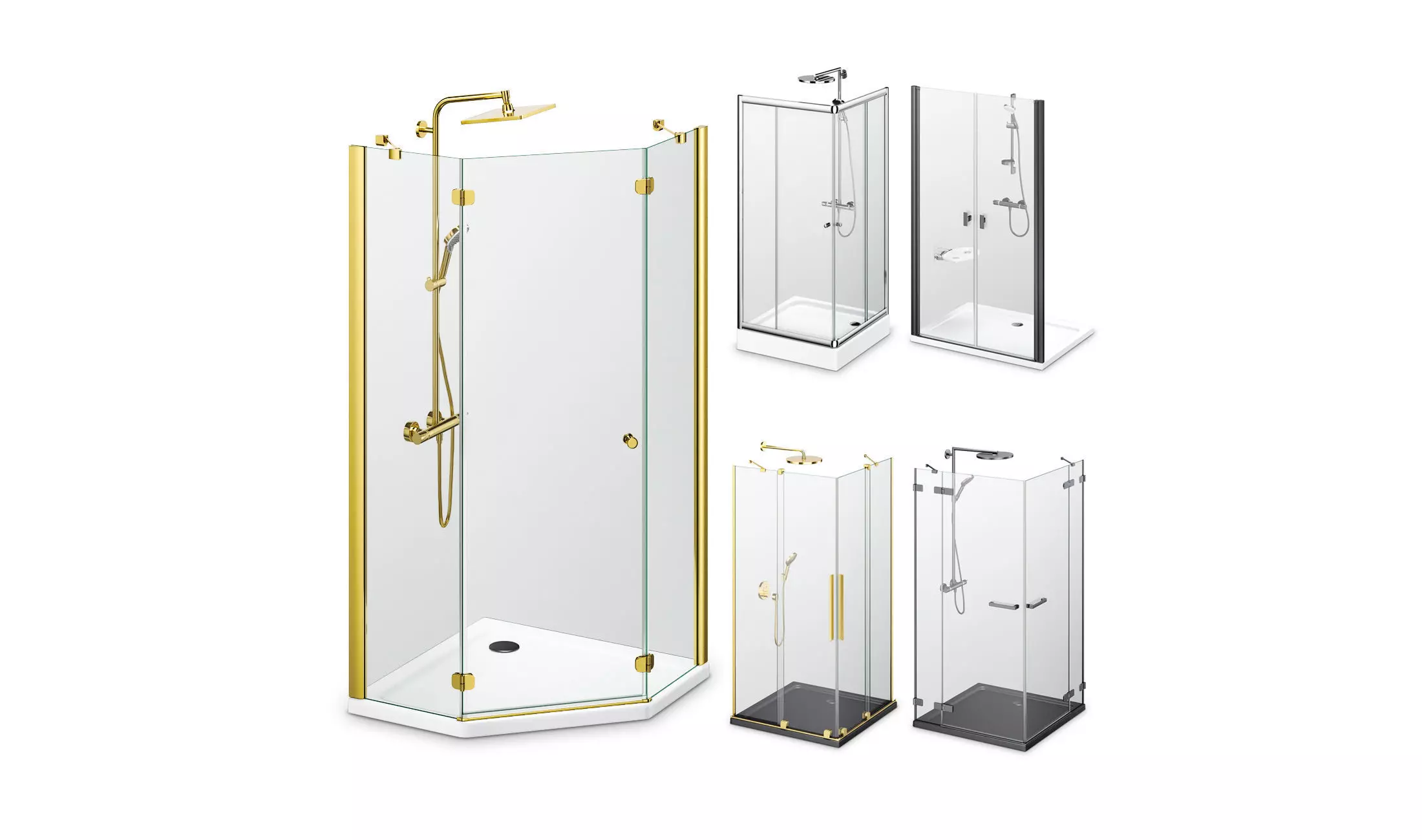 Cabin showers Radaway set 163 3D model_0