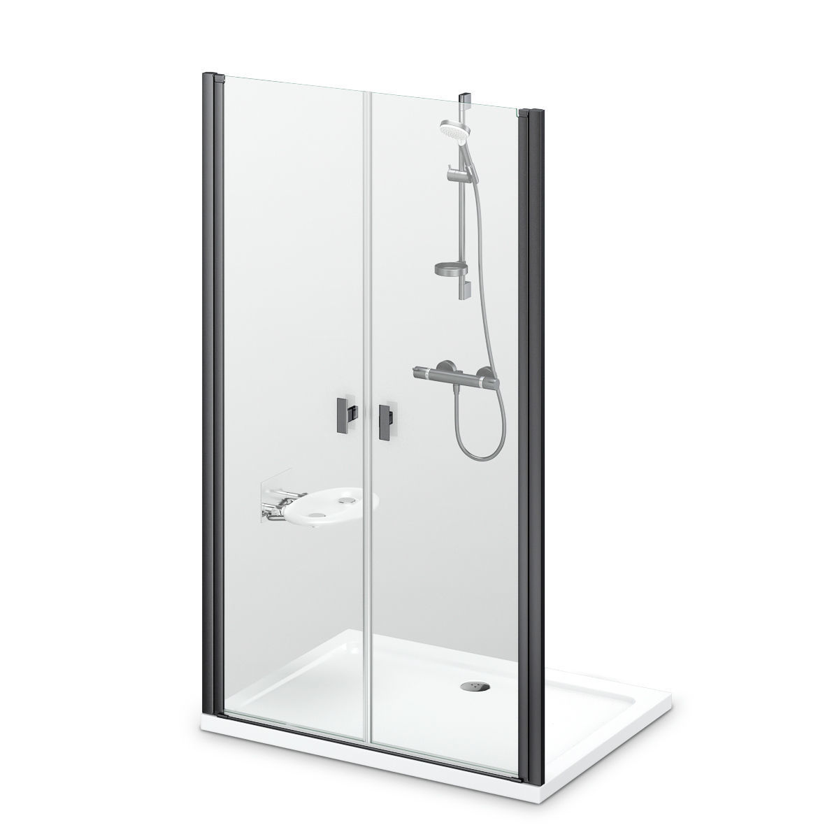 Cabin showers Radaway set 163 3D model_11