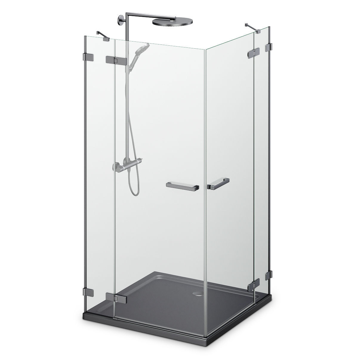 Cabin showers Radaway set 163 3D model_10