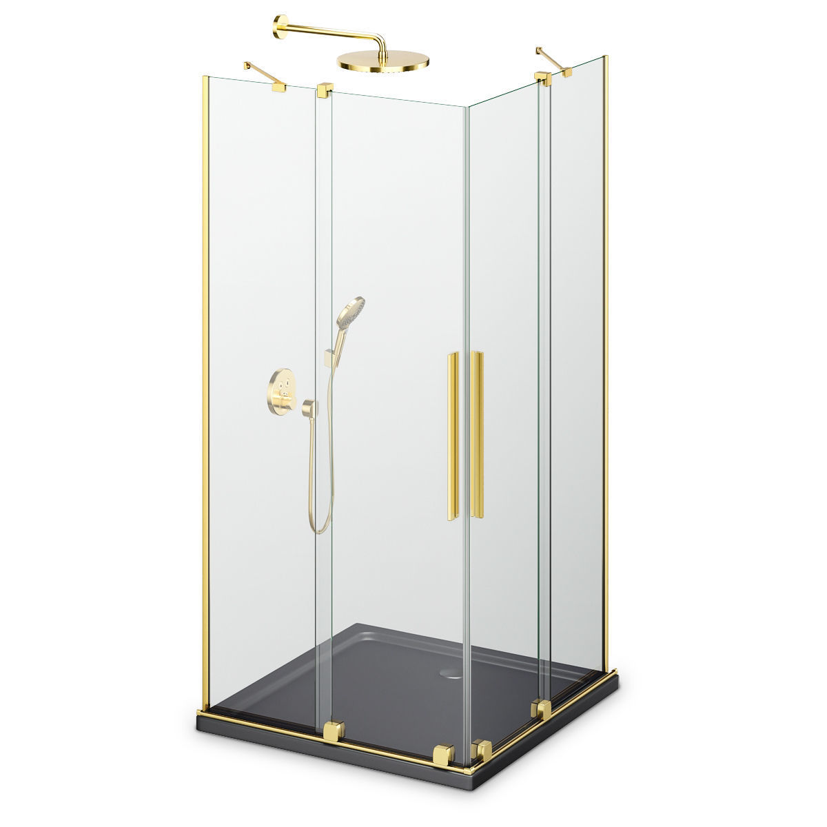 Cabin showers Radaway set 163 3D model_12