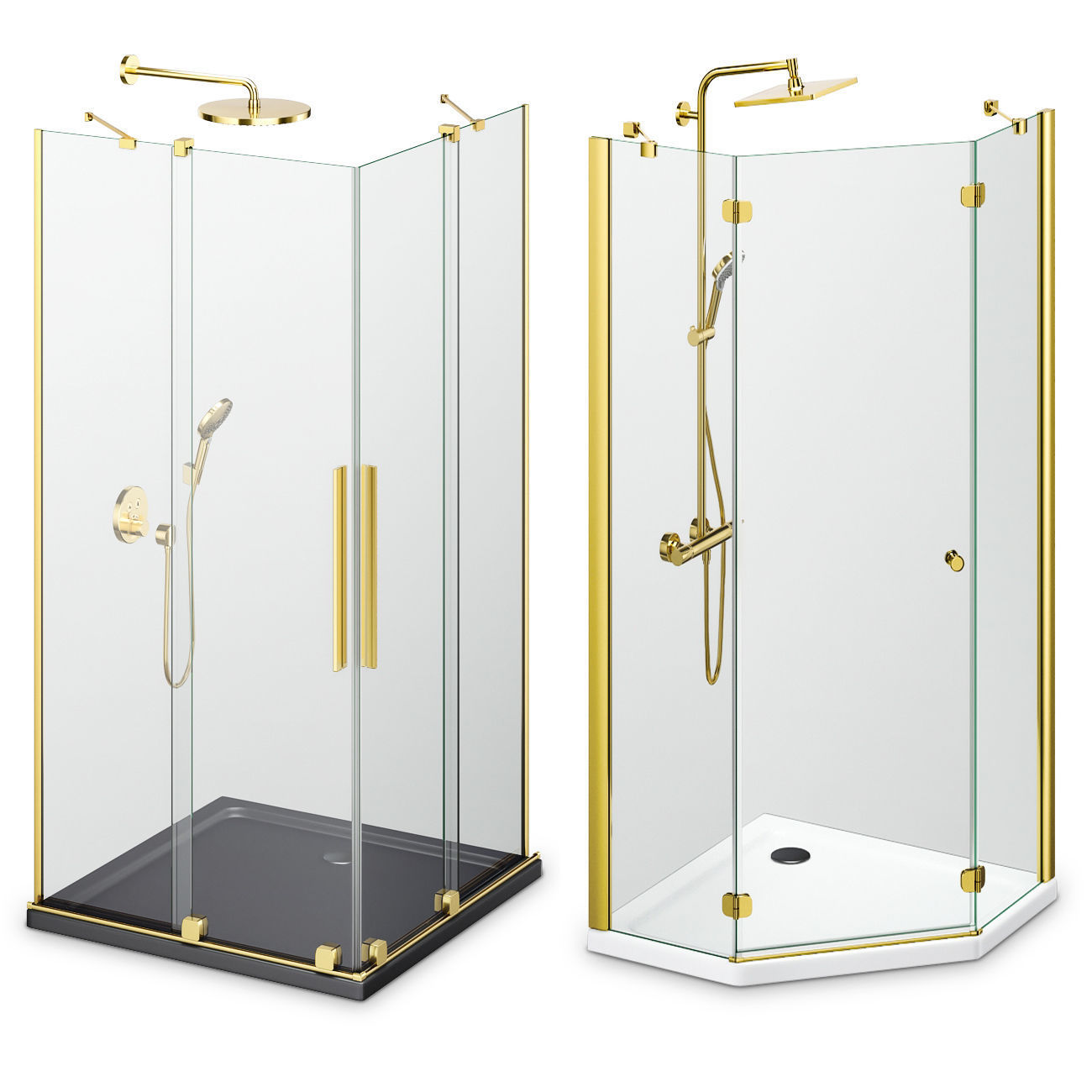 Cabin showers Radaway set 163 3D model_3