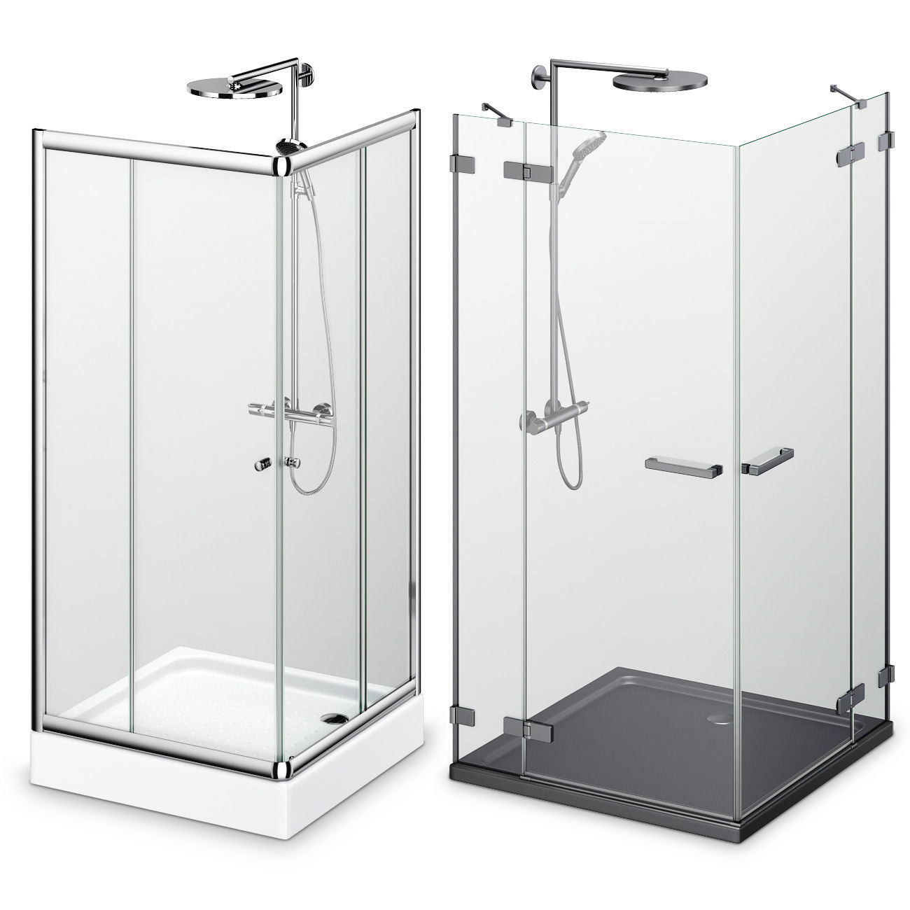 Cabin showers Radaway set 163 3D model_2