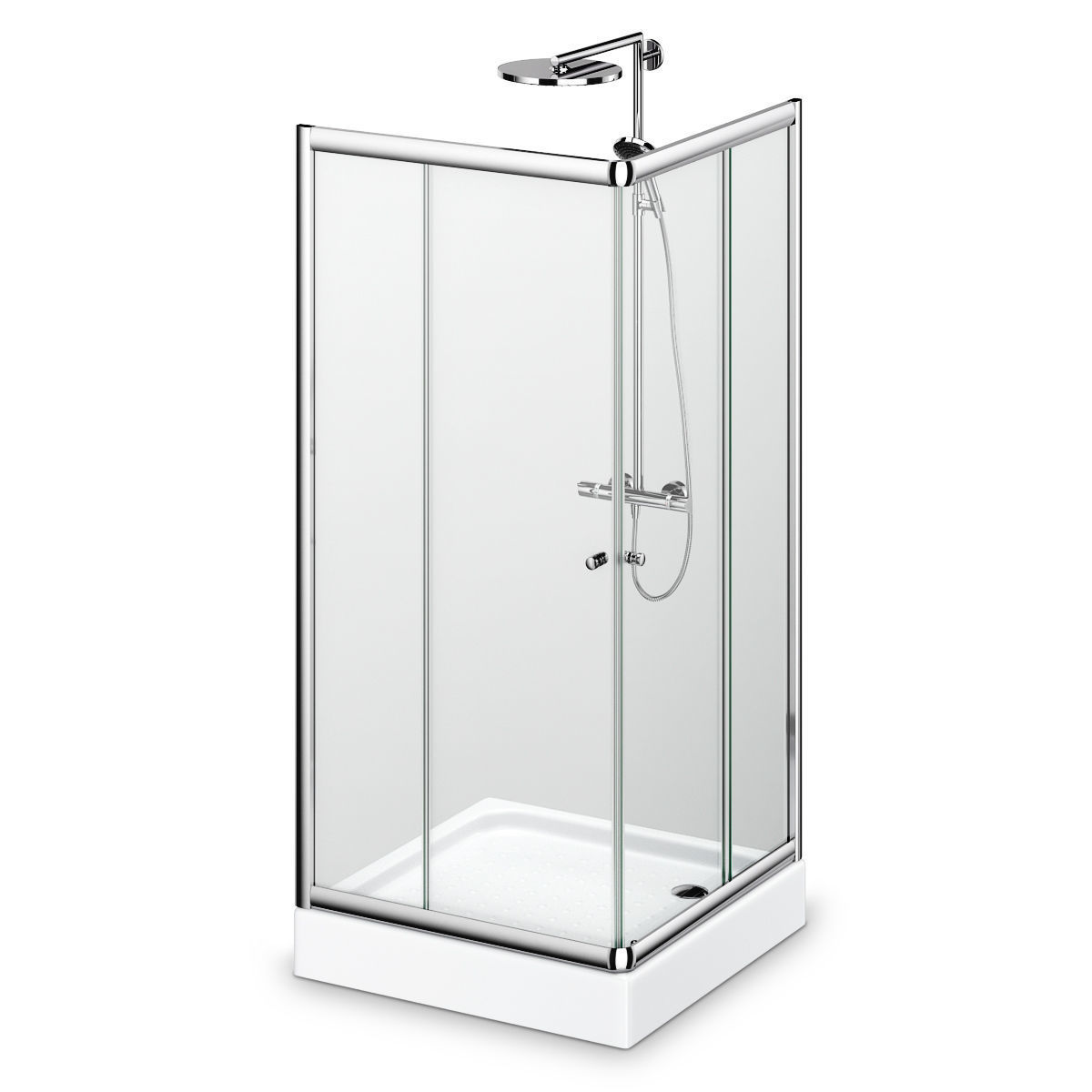Cabin showers Radaway set 163 3D model_7