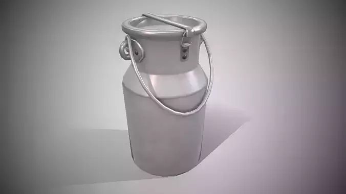 MILK CAN CARTOON STYLIZED REALISTIC Low-poly 3D model