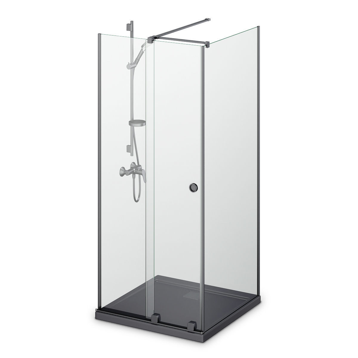 Cabin showers Radaway set 164 3D model_11