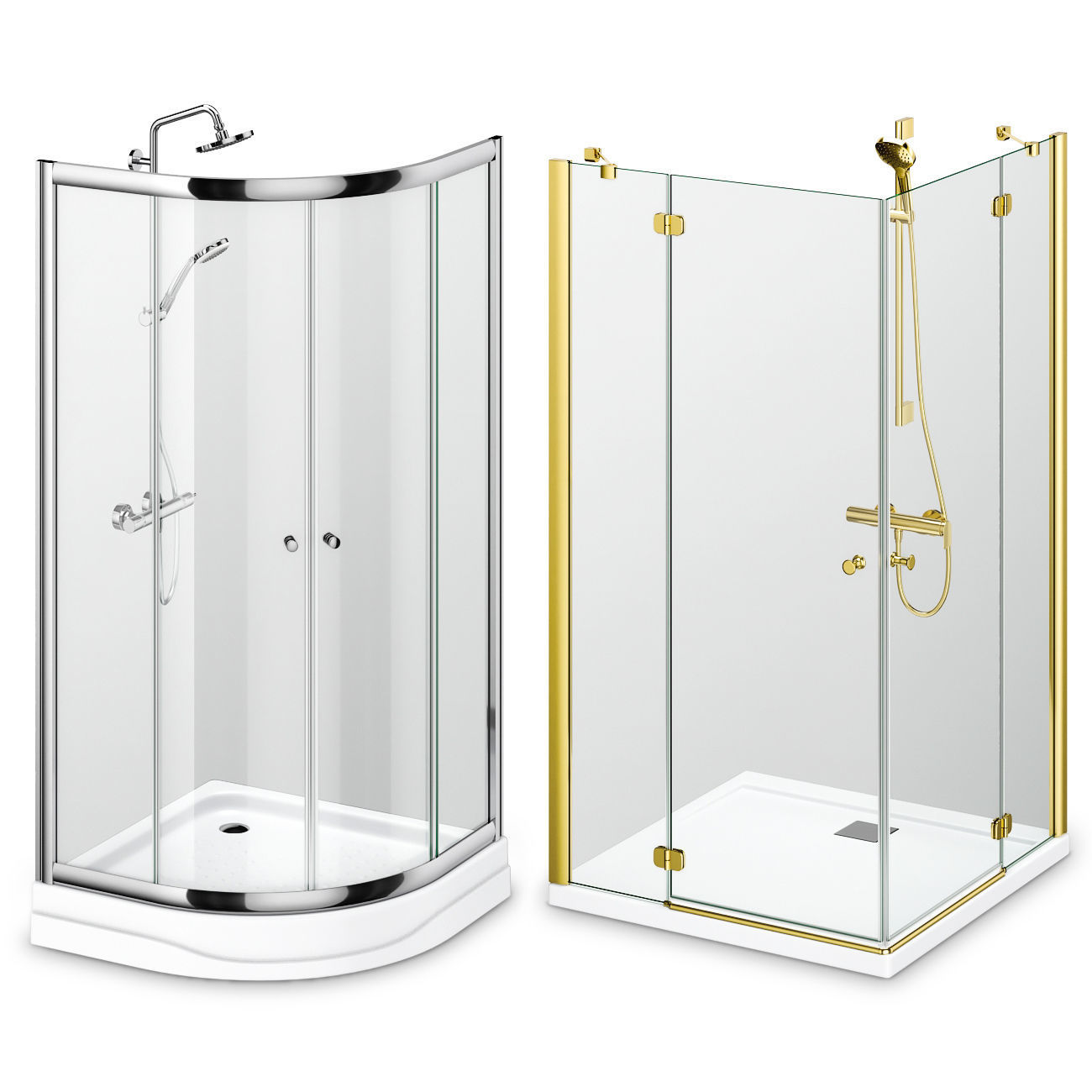 Cabin showers Radaway set 164 3D model_2