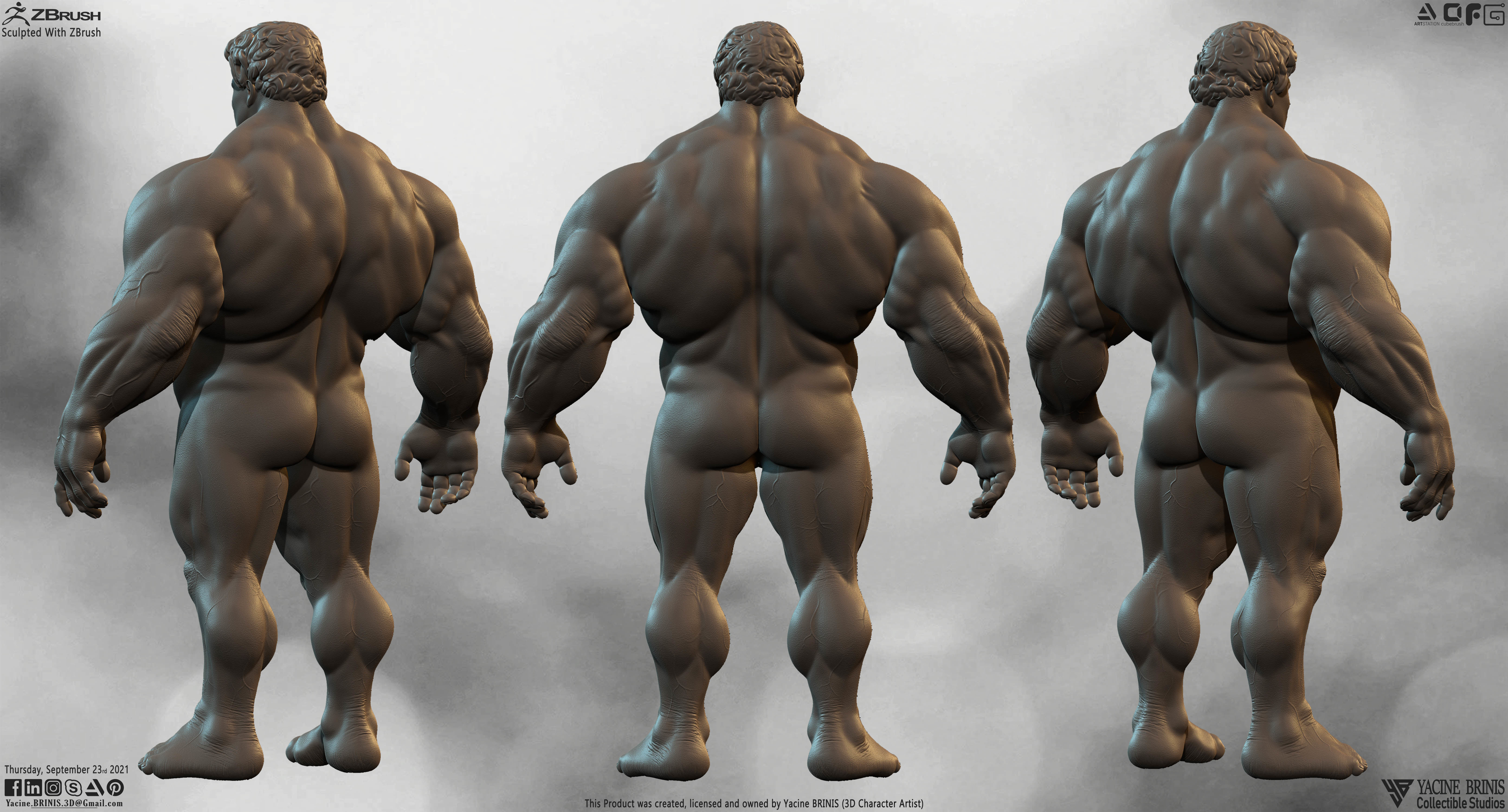 Super Human Base-mesh 3D Model Low-poly 3D model_6