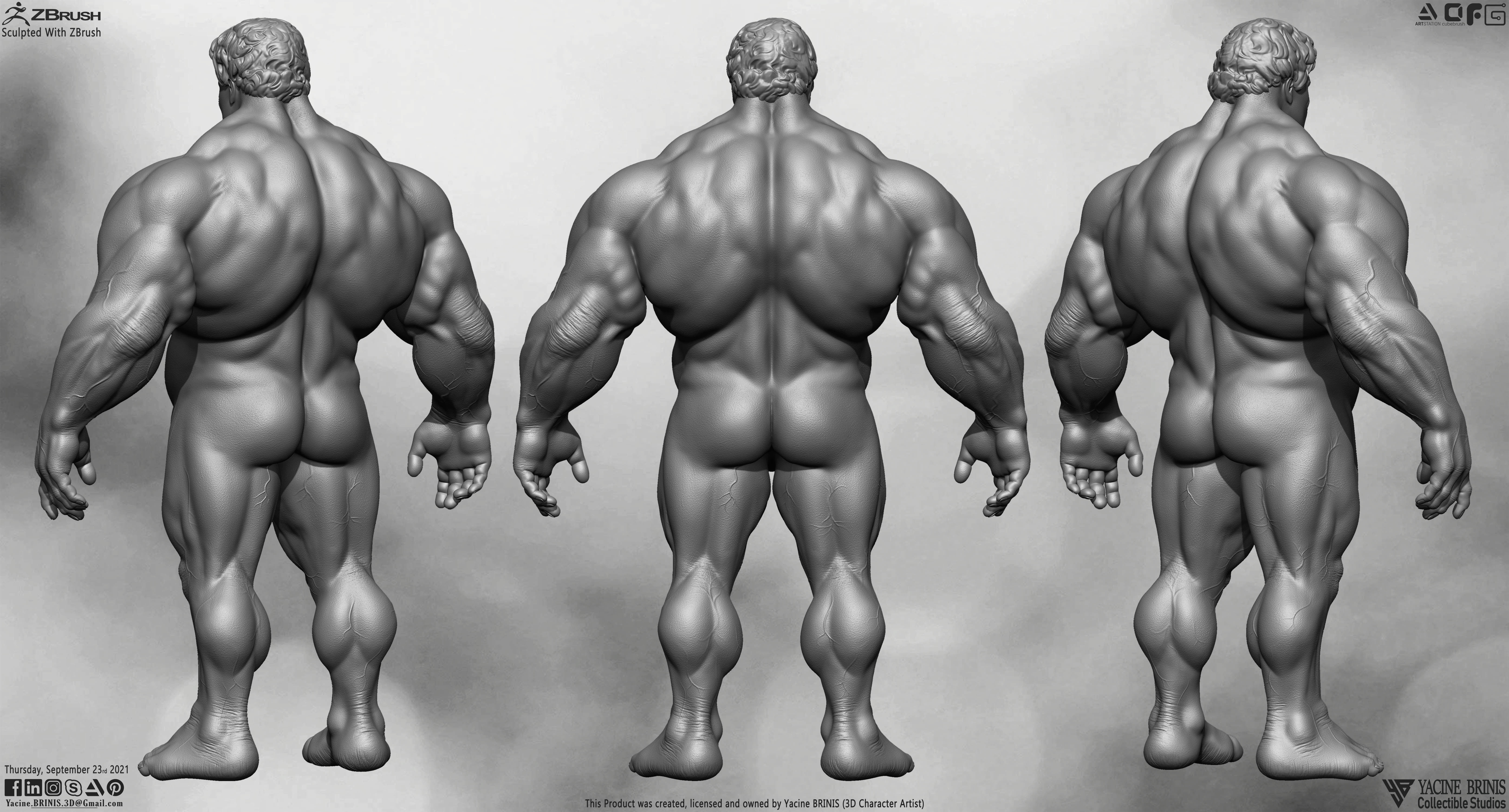 Super Human Base-mesh 3D Model Low-poly 3D model_2