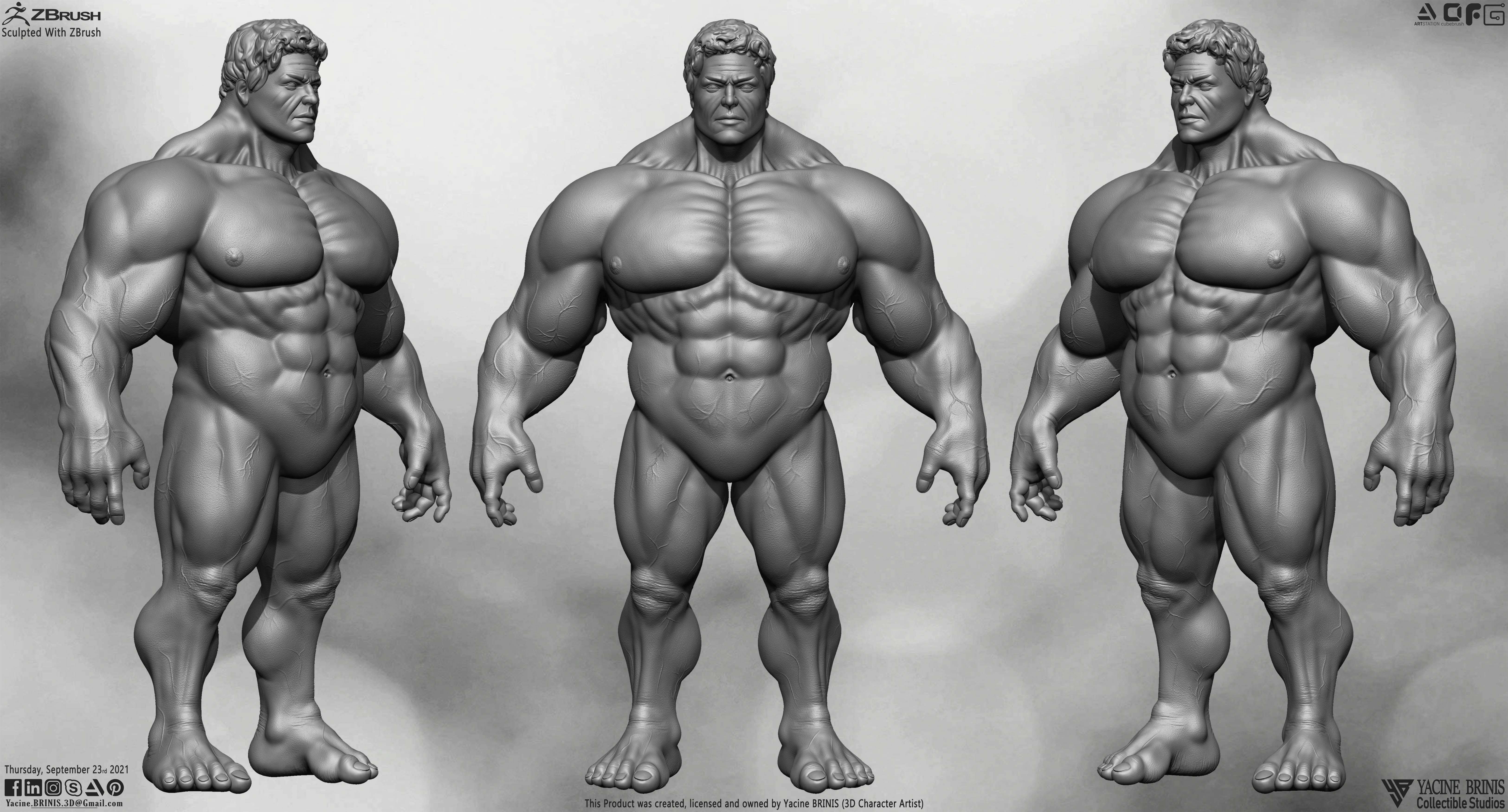 Super Human Base-mesh 3D Model Low-poly 3D model_1