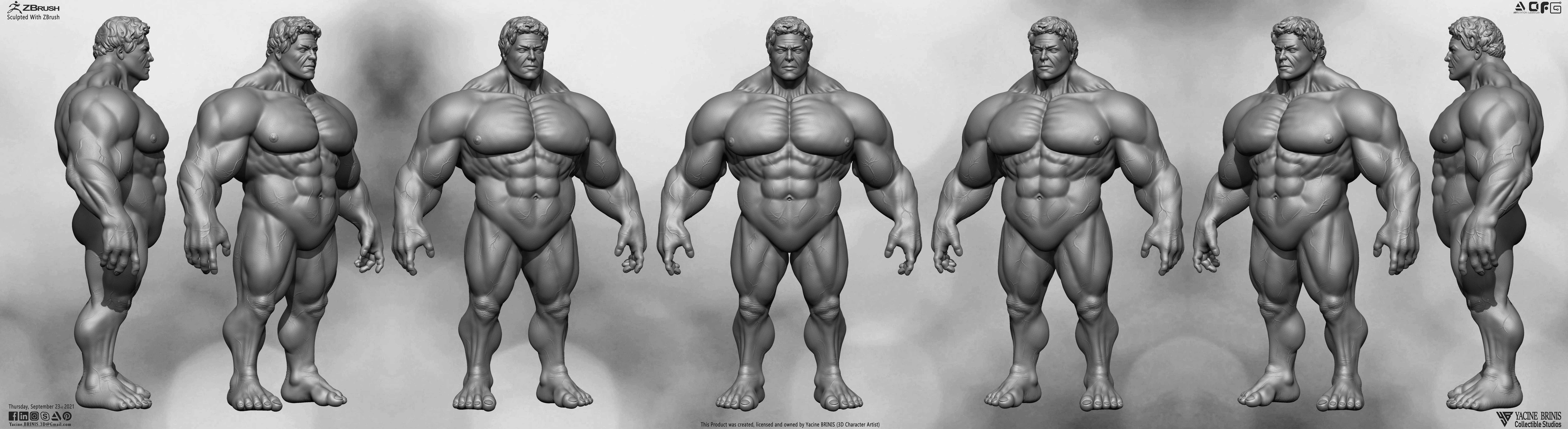 Super Human Base-mesh 3D Model Low-poly 3D model_7