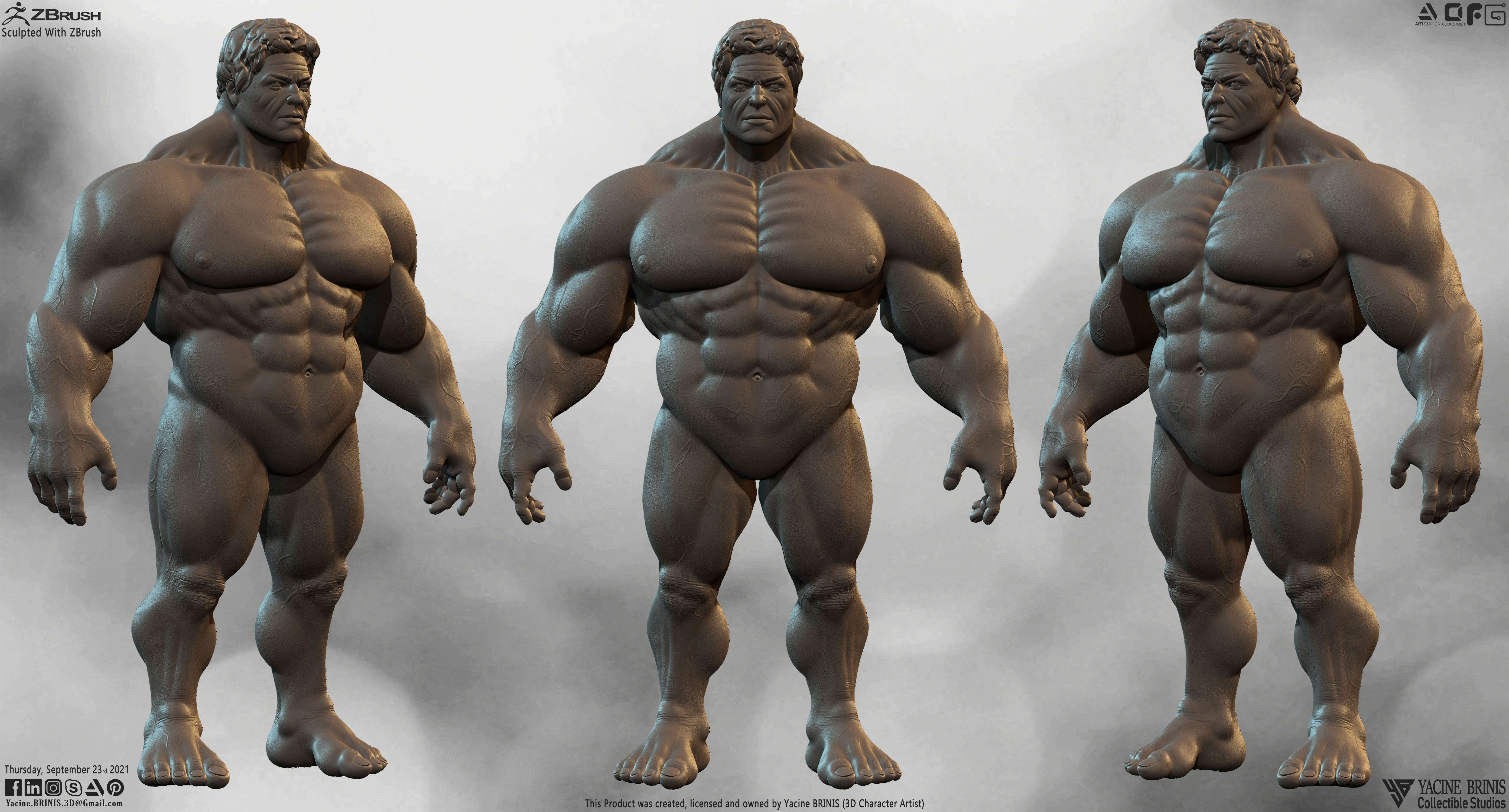 Super Human Base-mesh 3D Model Low-poly 3D model_5