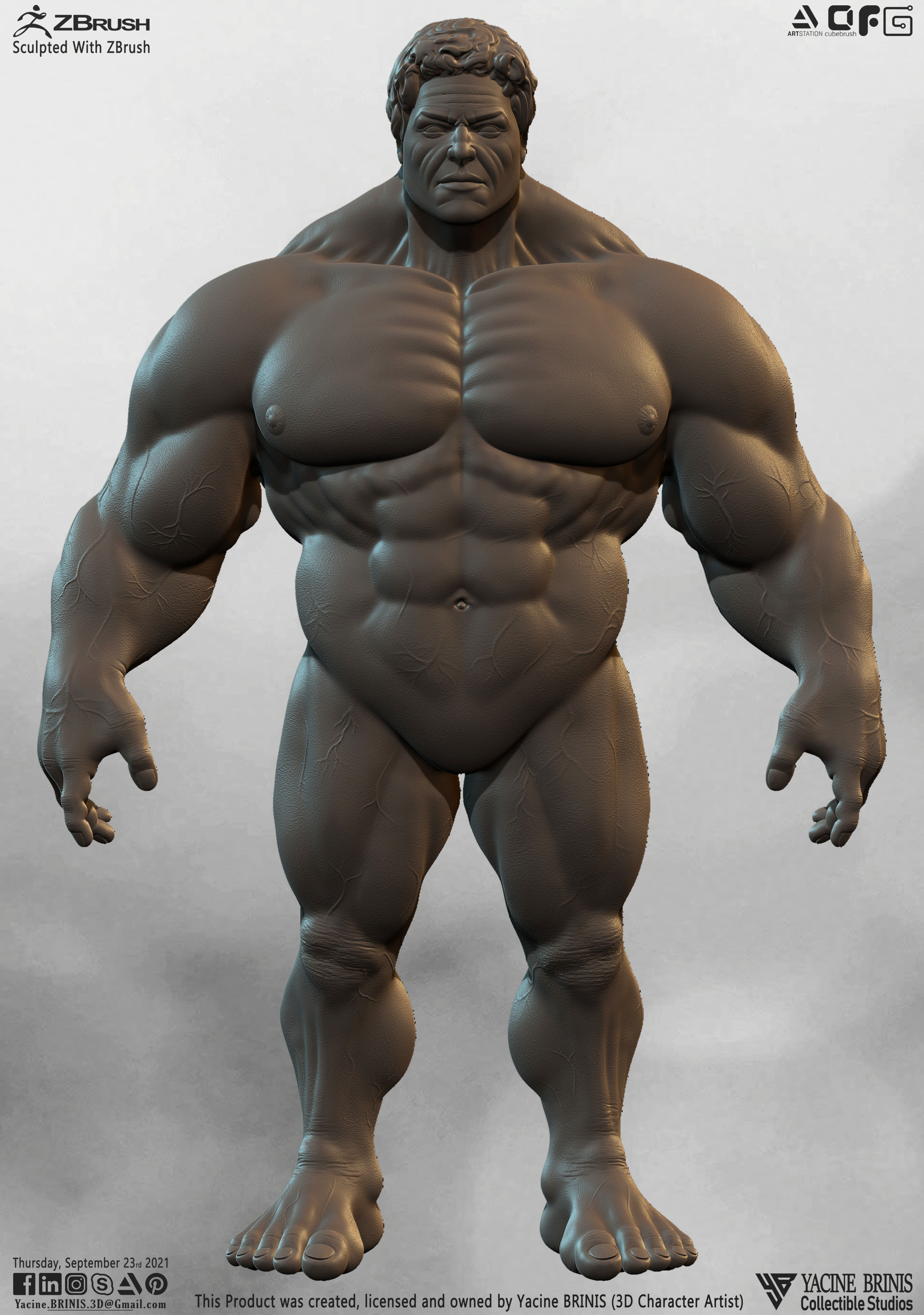 Super Human Base-mesh 3D Model Low-poly 3D model_9