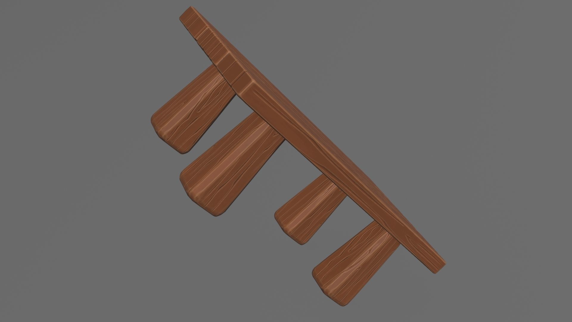 Medieval table Stylized 3D model_11