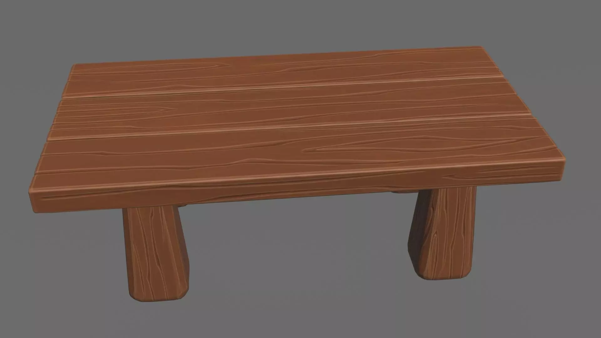 Medieval table Stylized 3D model_0
