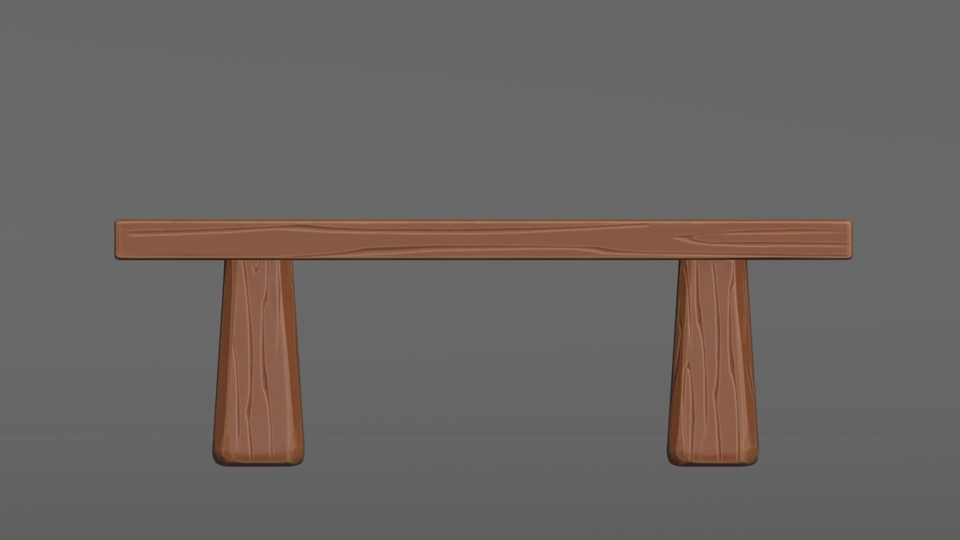 Medieval table Stylized 3D model_5