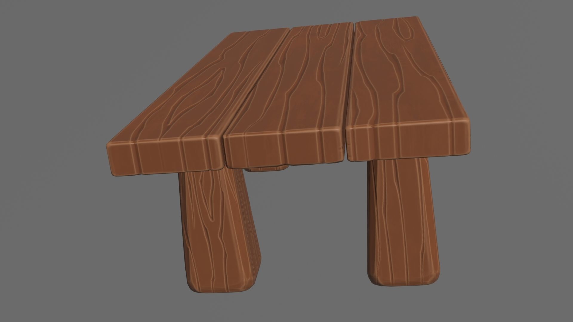 Medieval table Stylized 3D model_1