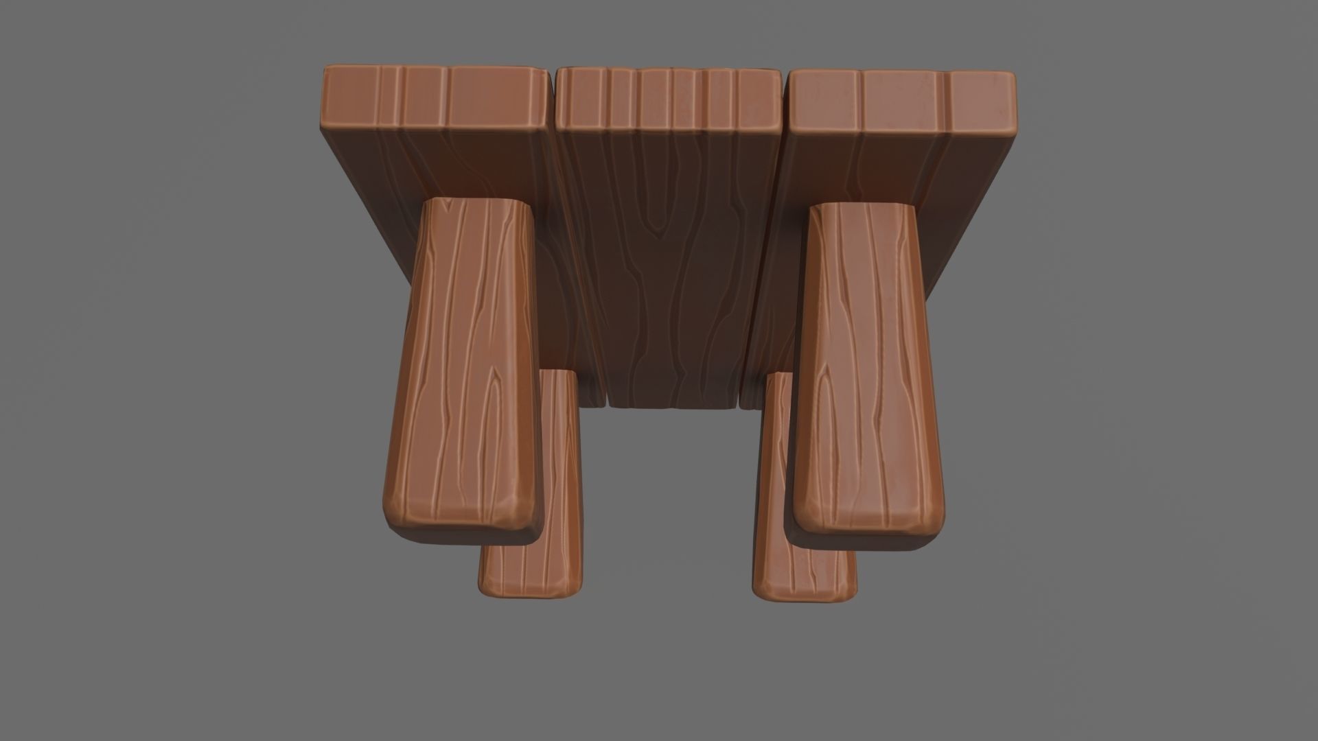 Medieval table Stylized 3D model_12