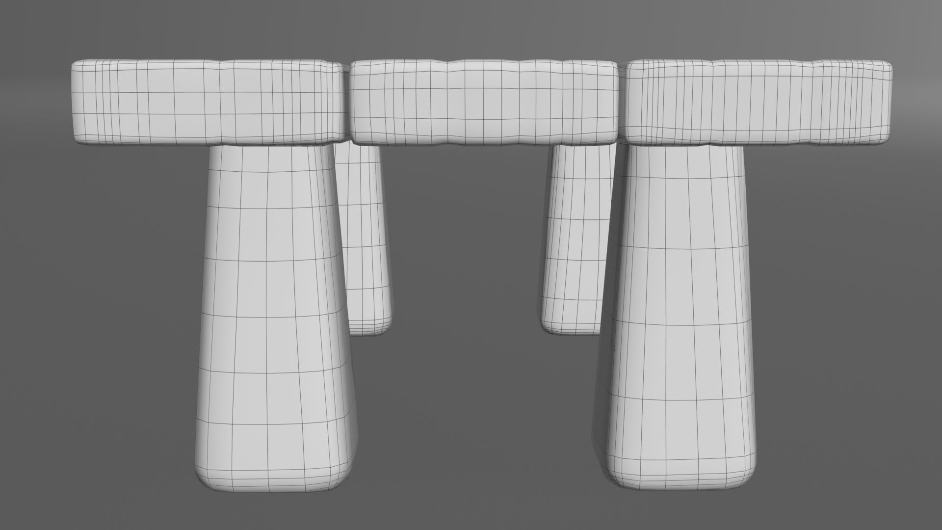 Medieval table Stylized 3D model_19