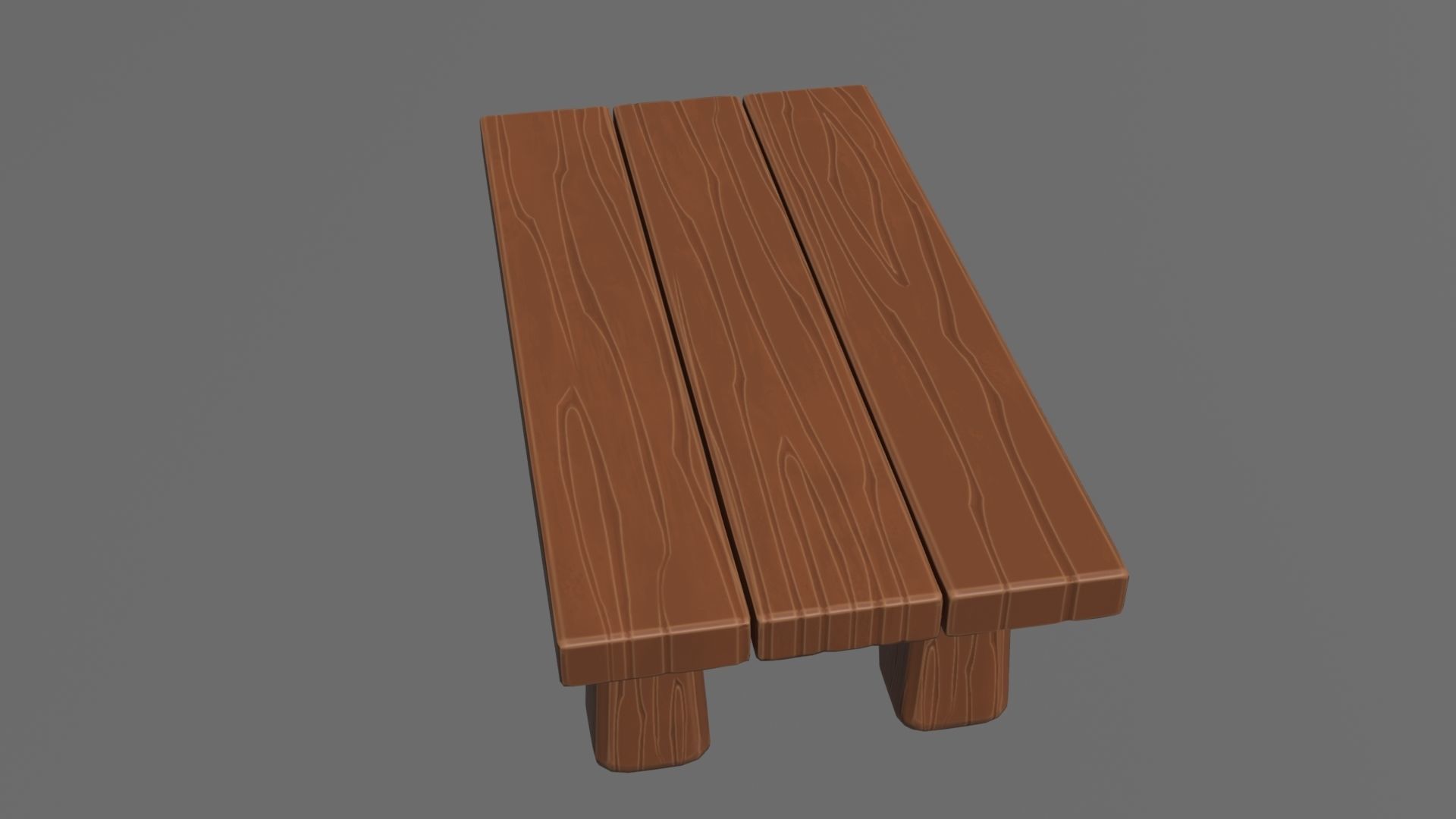 Medieval table Stylized 3D model_8