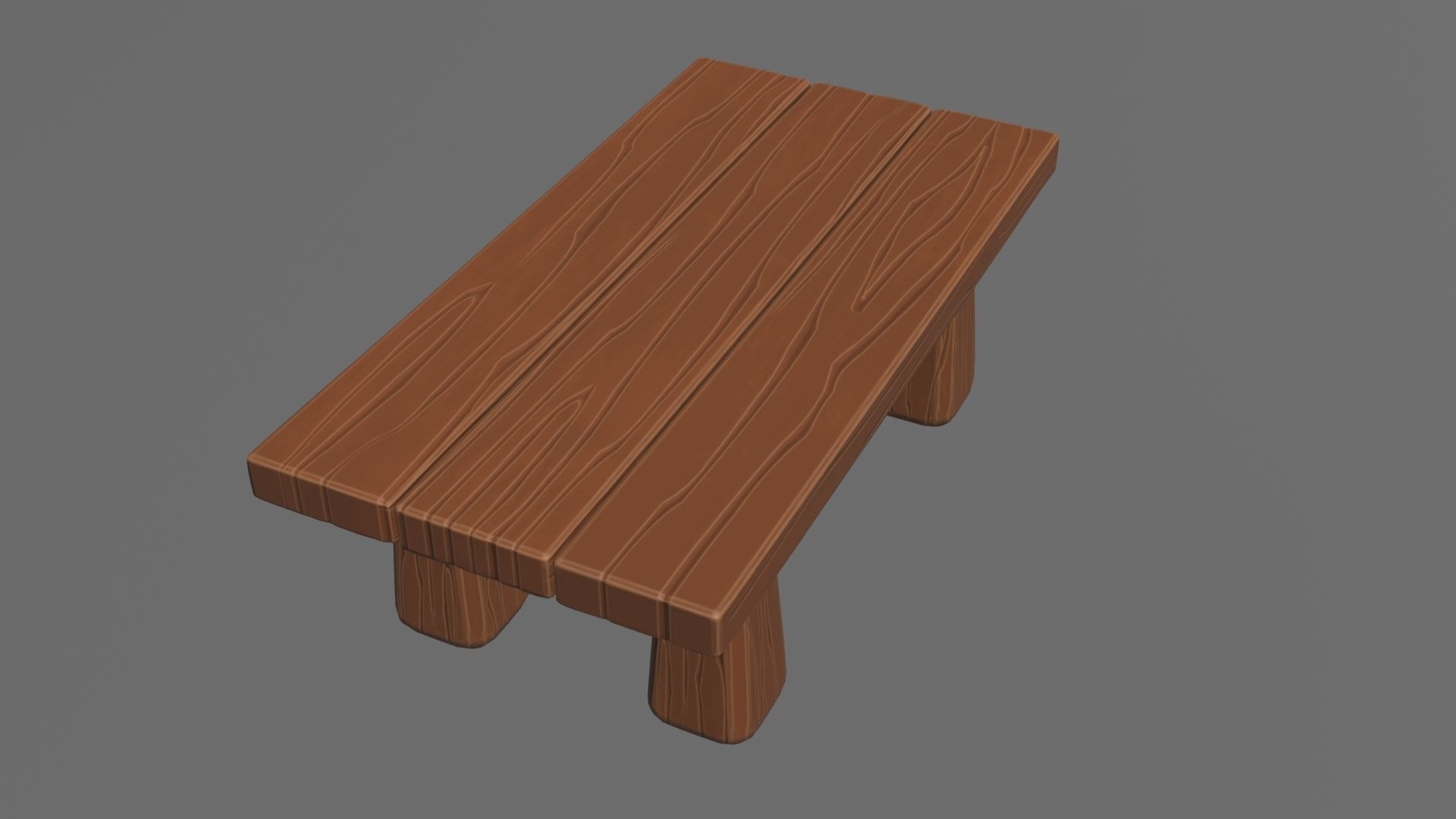 Medieval table Stylized 3D model_3