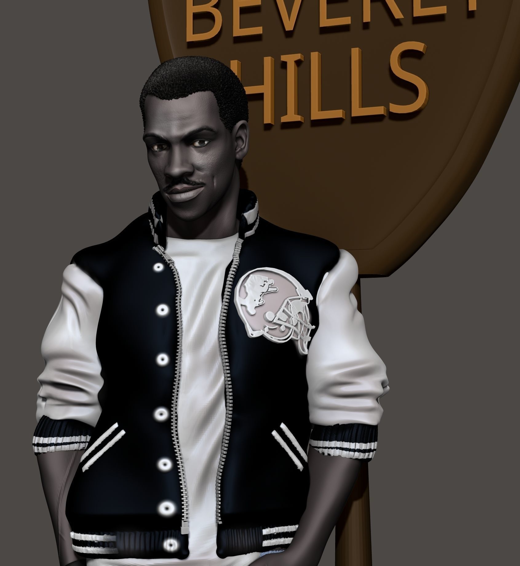 BeverlyHillsCop beverly hills figurine 3D print model_4
