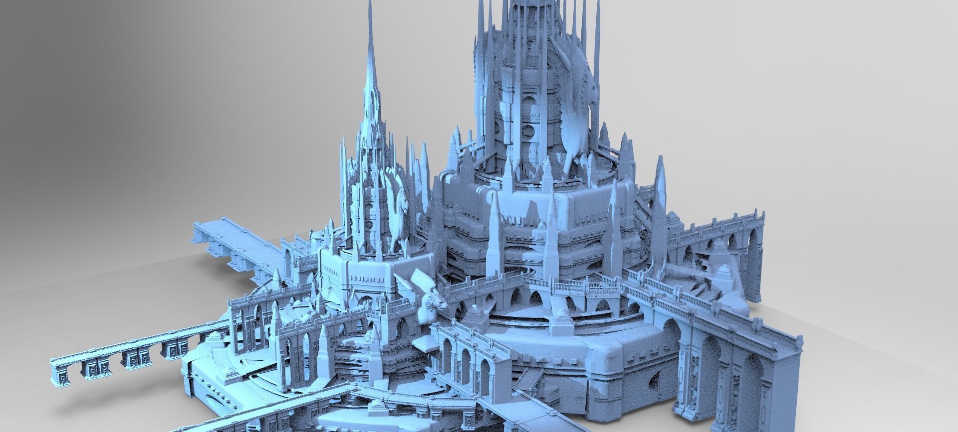 Medieval Lion Tower Fort designs 5  3D model_1