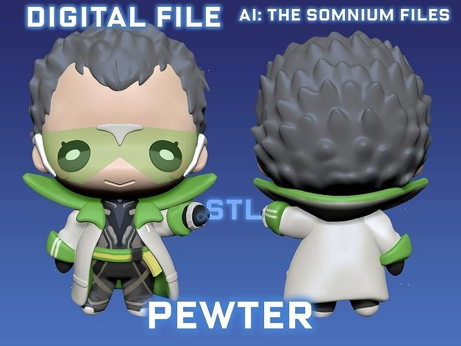 Pewter AI The Somnium Files Figure 3D print model