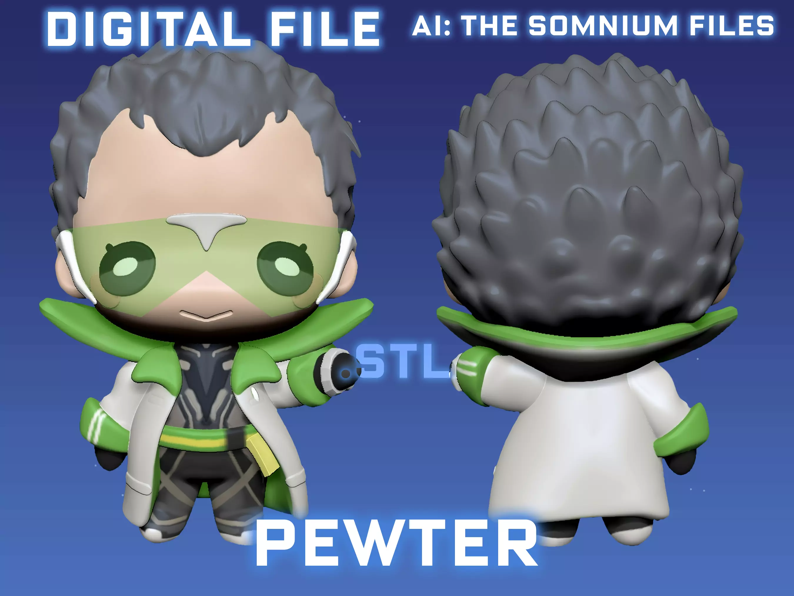 Pewter AI The Somnium Files Figure 3D print model_0