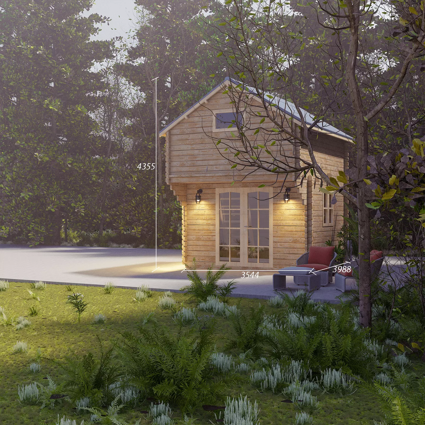 Weekender Loft 3D Model ready to be rendered and study 3D model_0