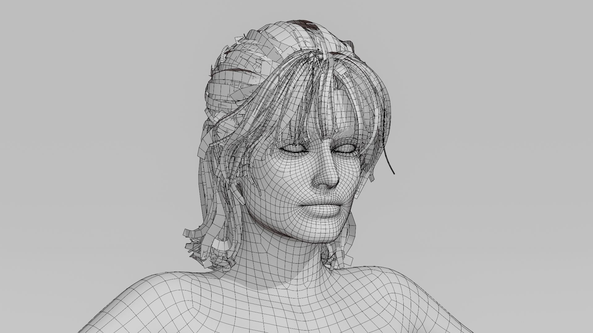 Realistic Female Character - Raven 3D model_16