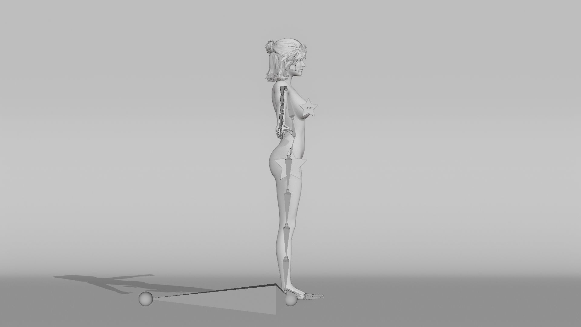 Realistic Female Character - Raven 3D model_13