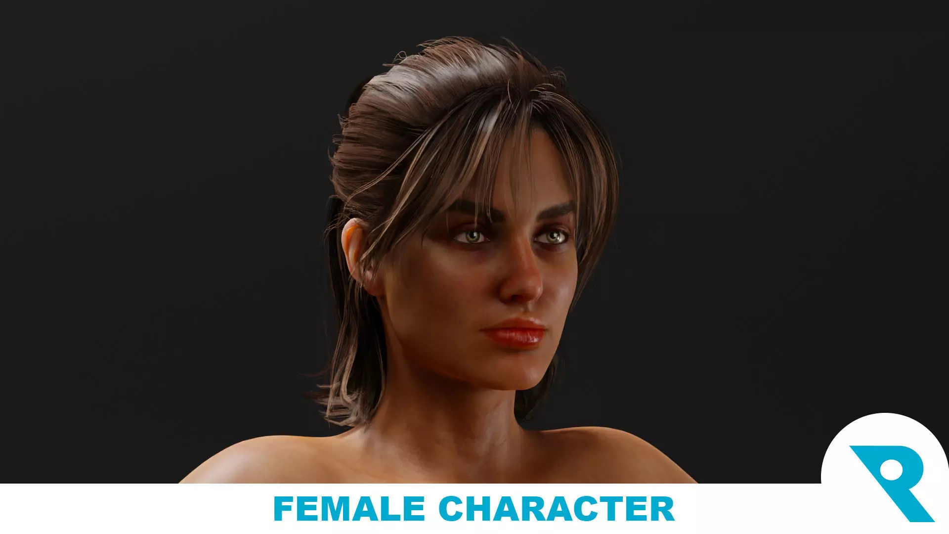 Realistic Female Character - Raven 3D model_0