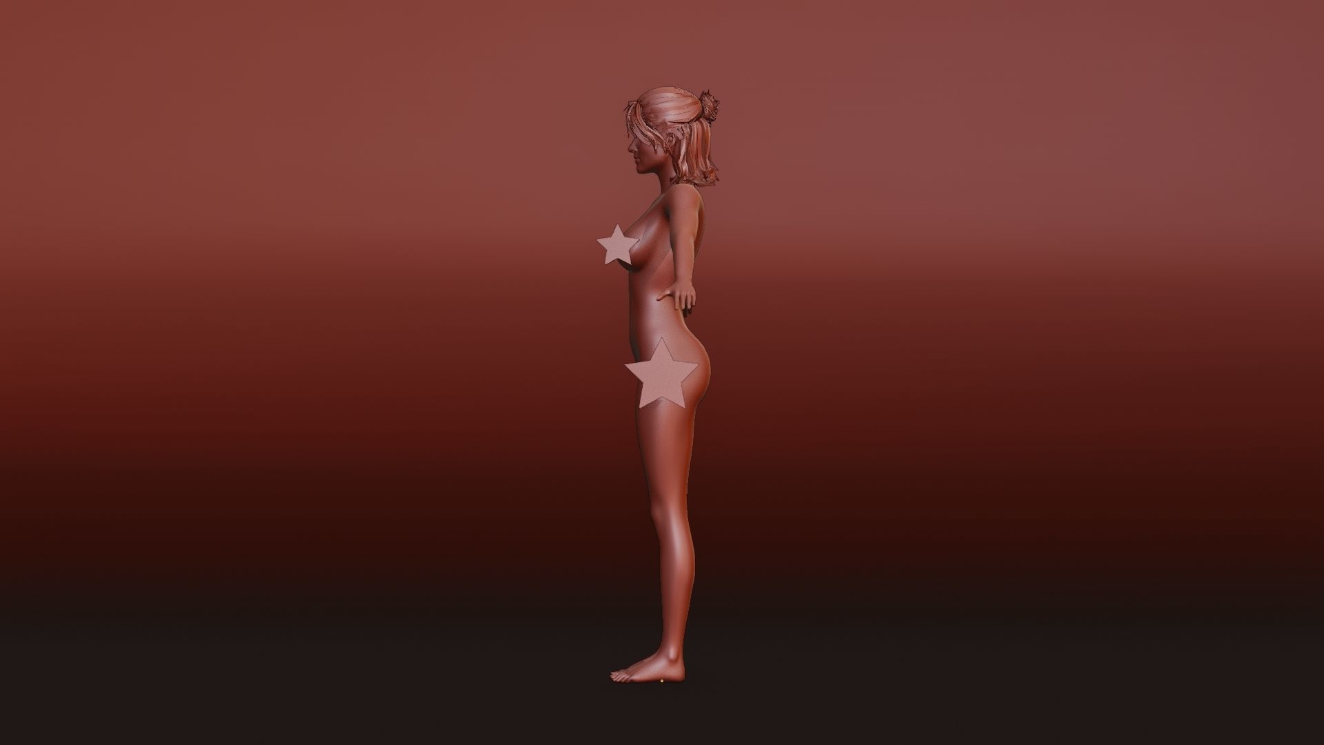 Realistic Female Character - Raven 3D model_25