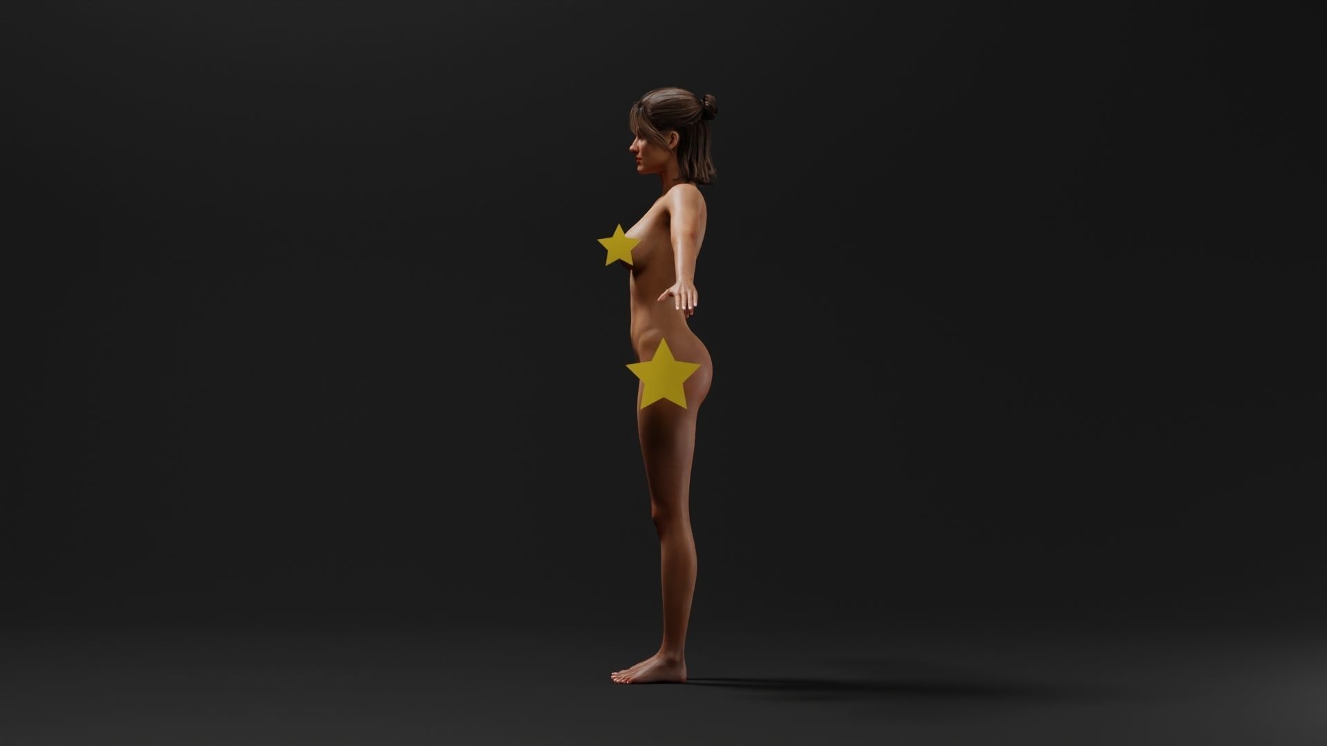 Realistic Female Character - Raven 3D model_5