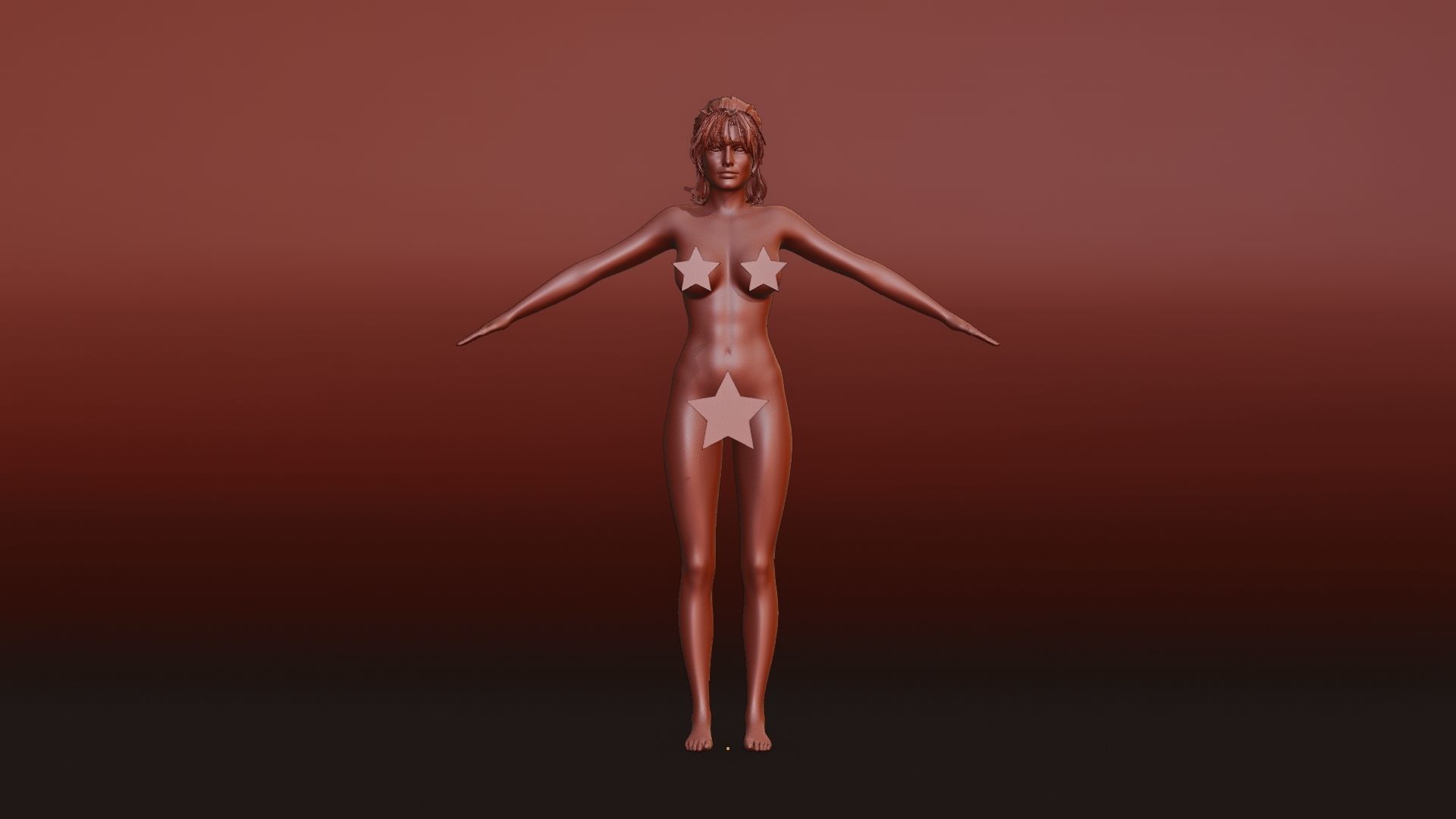 Realistic Female Character - Raven 3D model_22