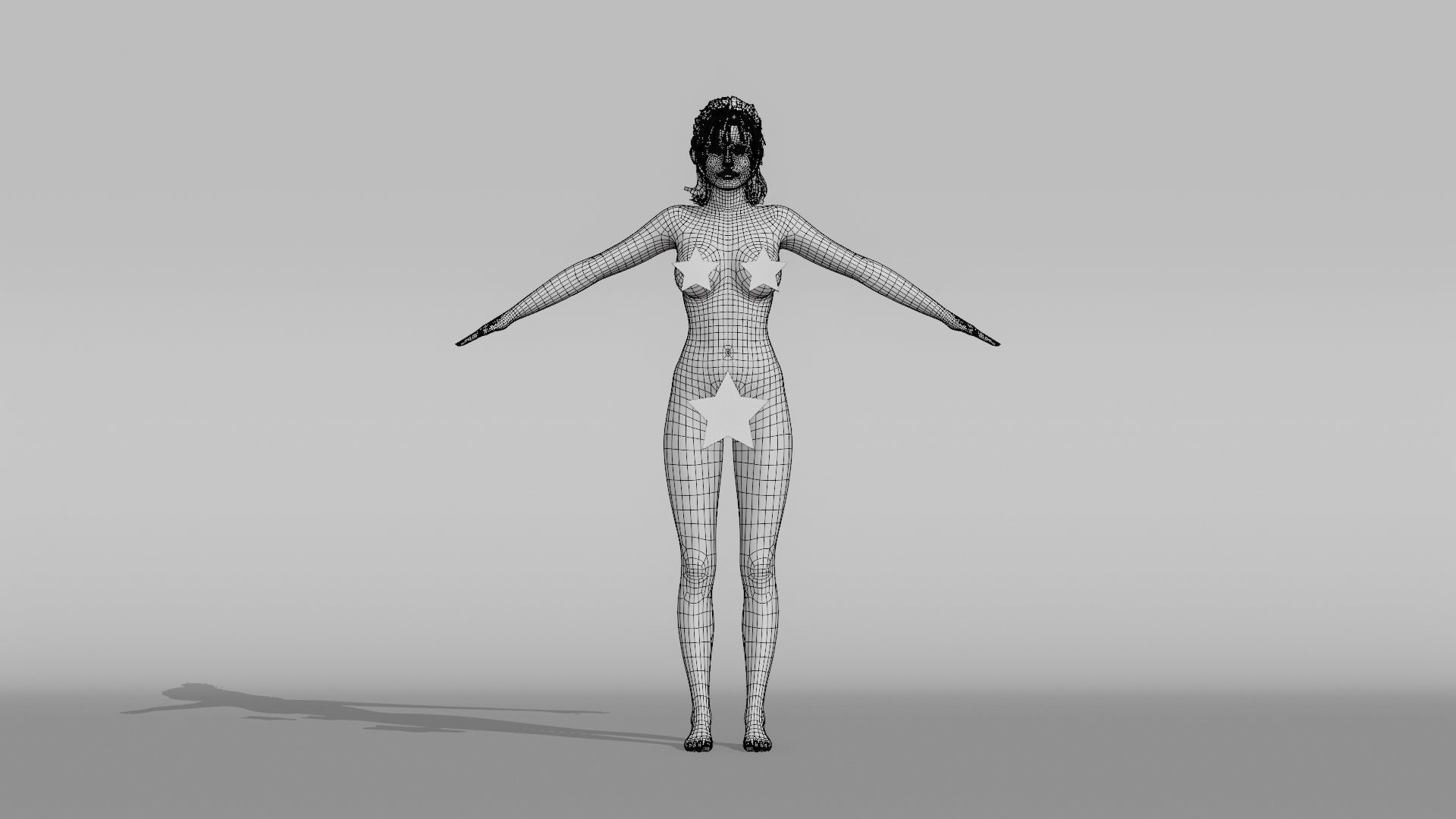 Realistic Female Character - Raven 3D model_17