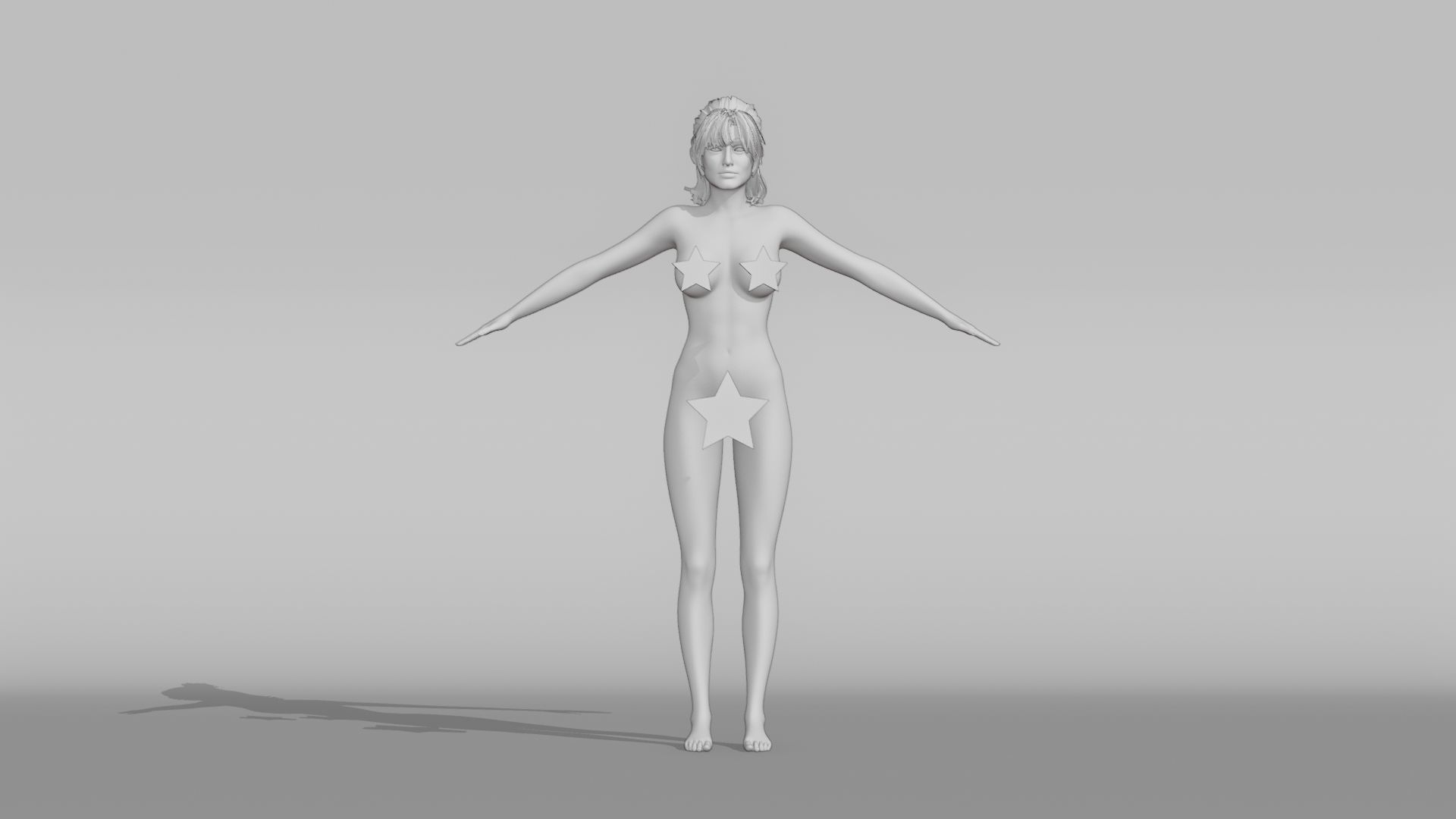 Realistic Female Character - Raven 3D model_7