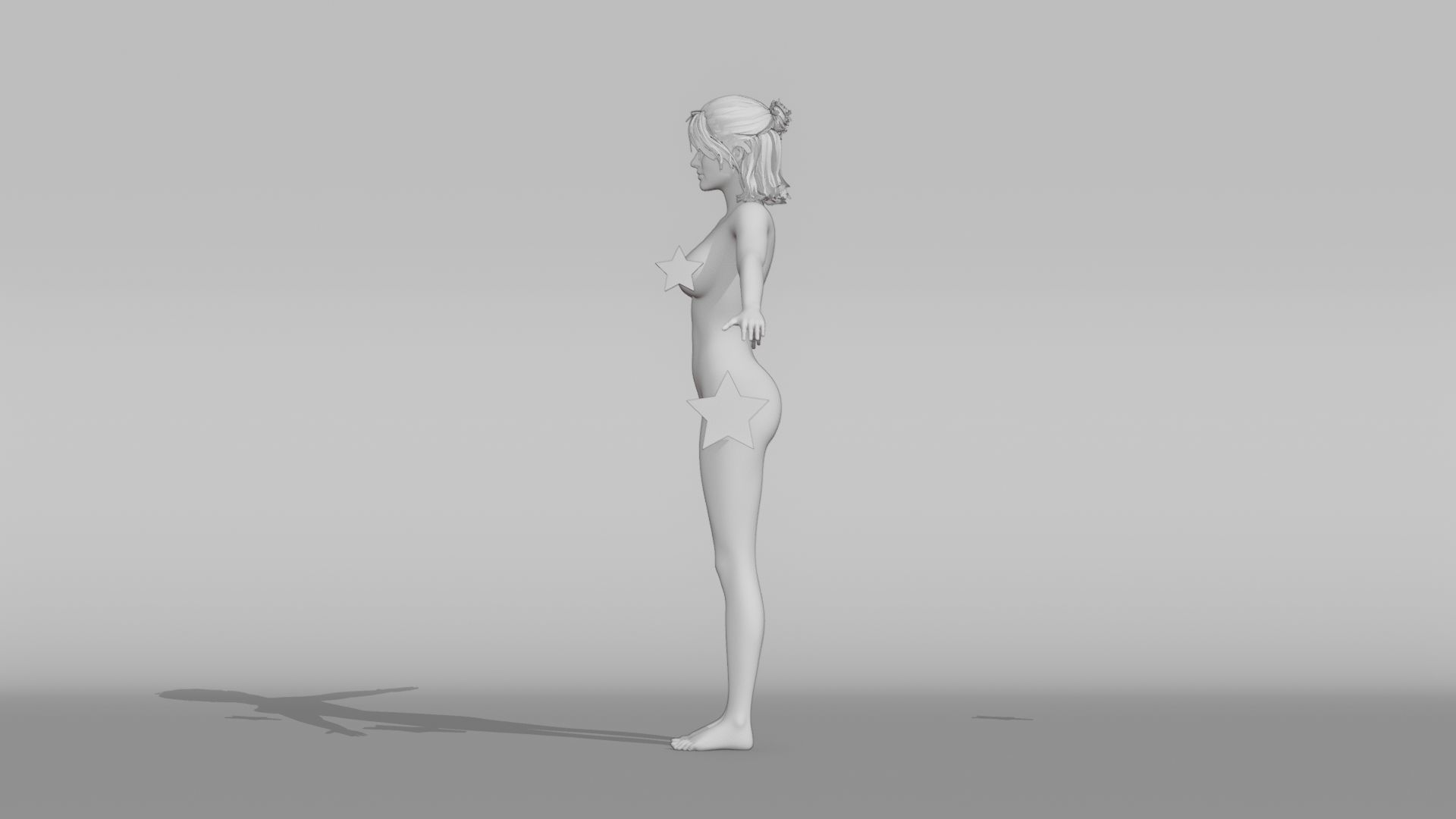 Realistic Female Character - Raven 3D model_10