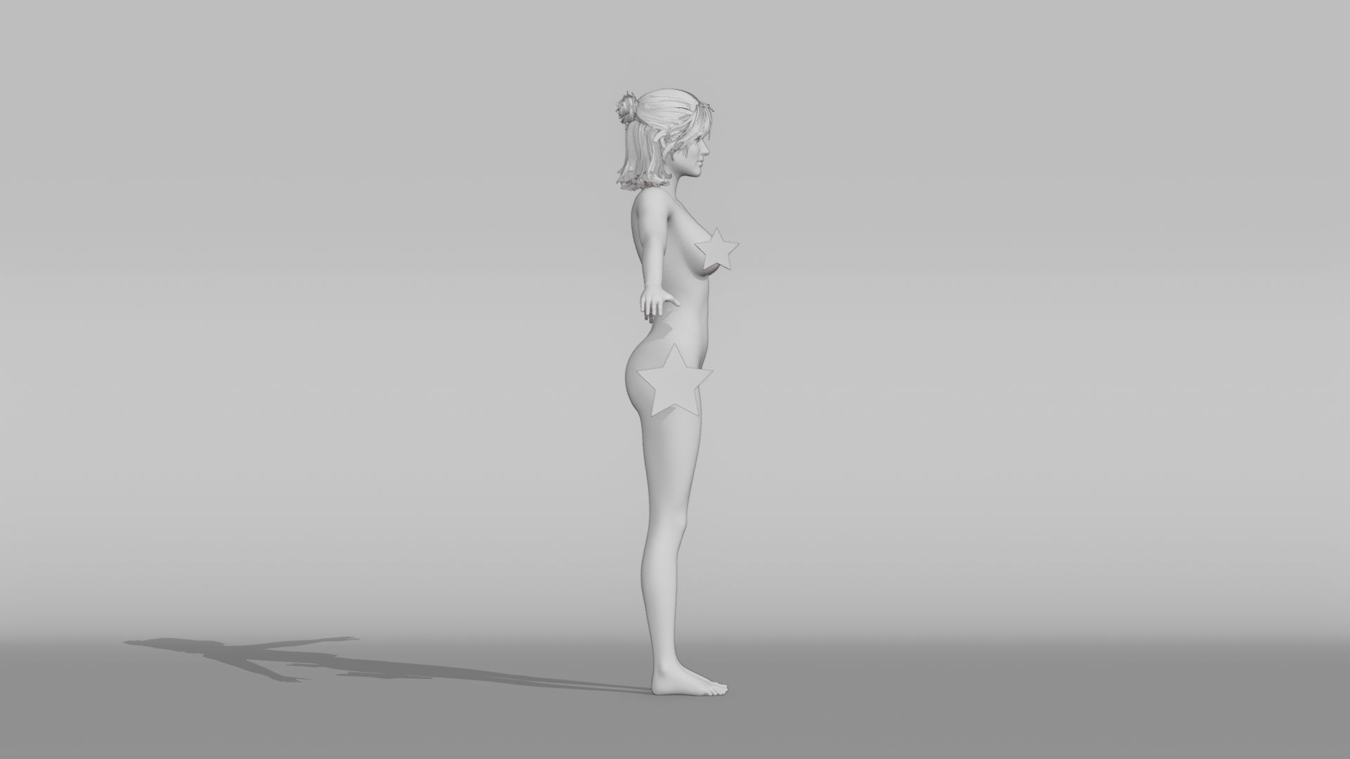 Realistic Female Character - Raven 3D model_8