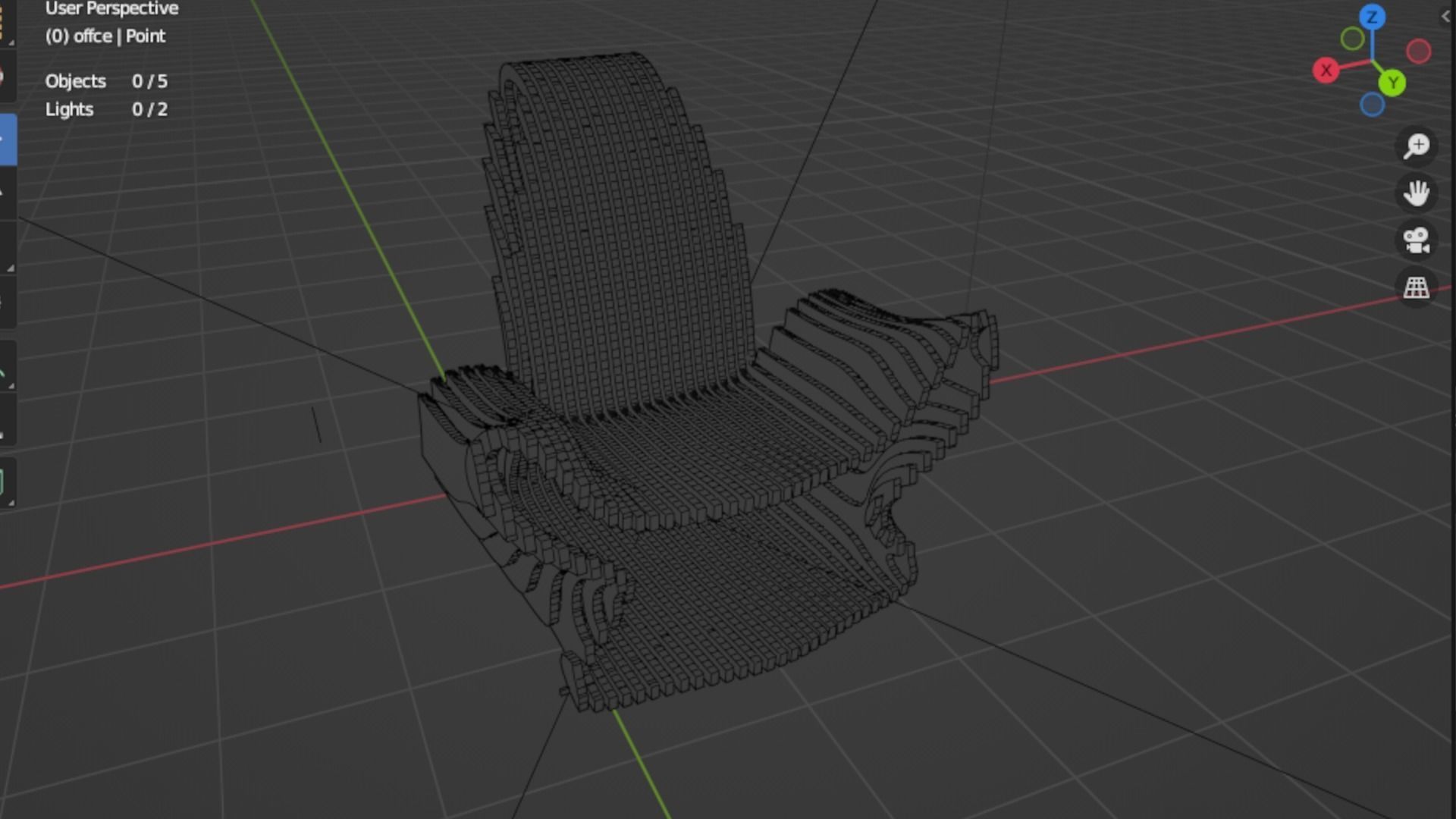 Parametric chair 01 3D model_5