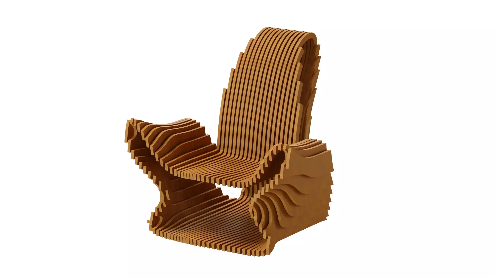 Parametric chair 01 3D model_0