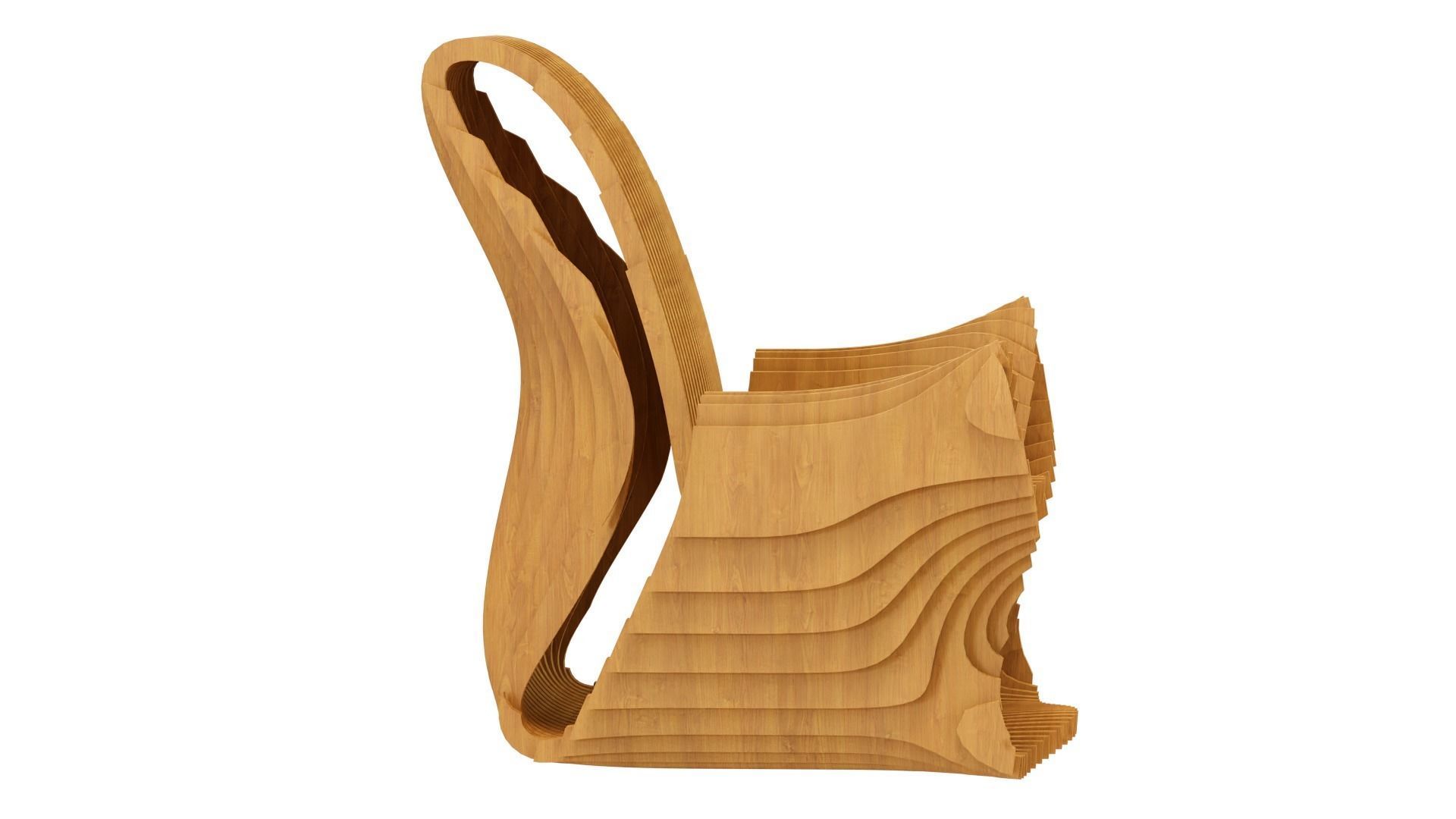 Parametric chair 01 3D model_3