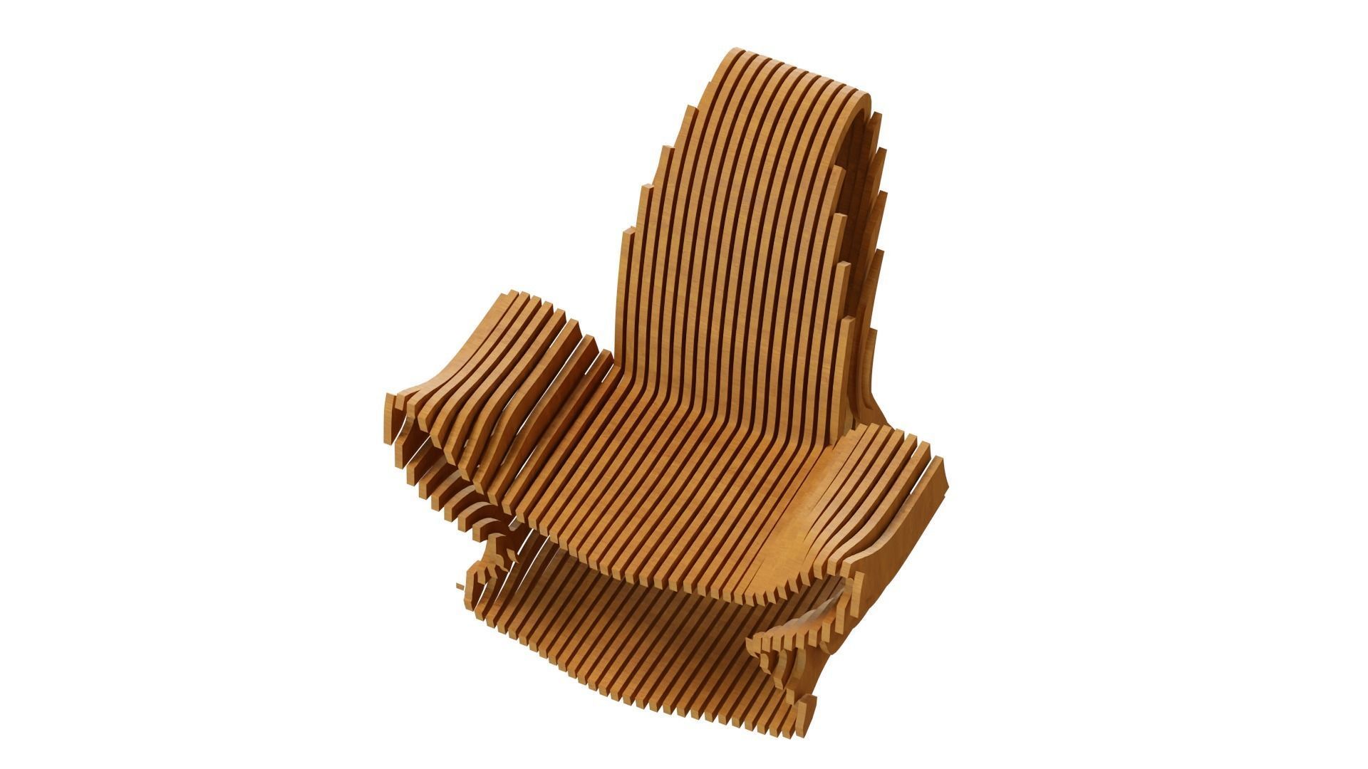 Parametric chair 01 3D model_1