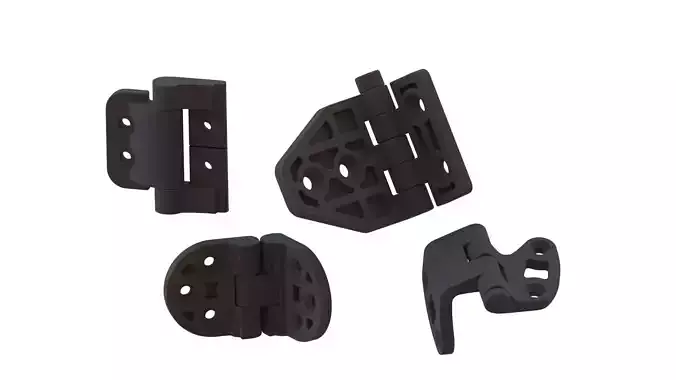 Hinges set of door 3D print model