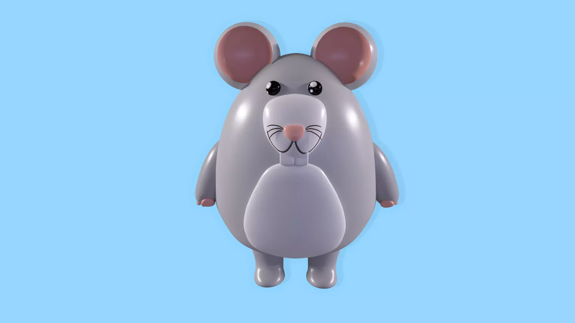 Character Mouse Cartoon Free low-poly 3D model